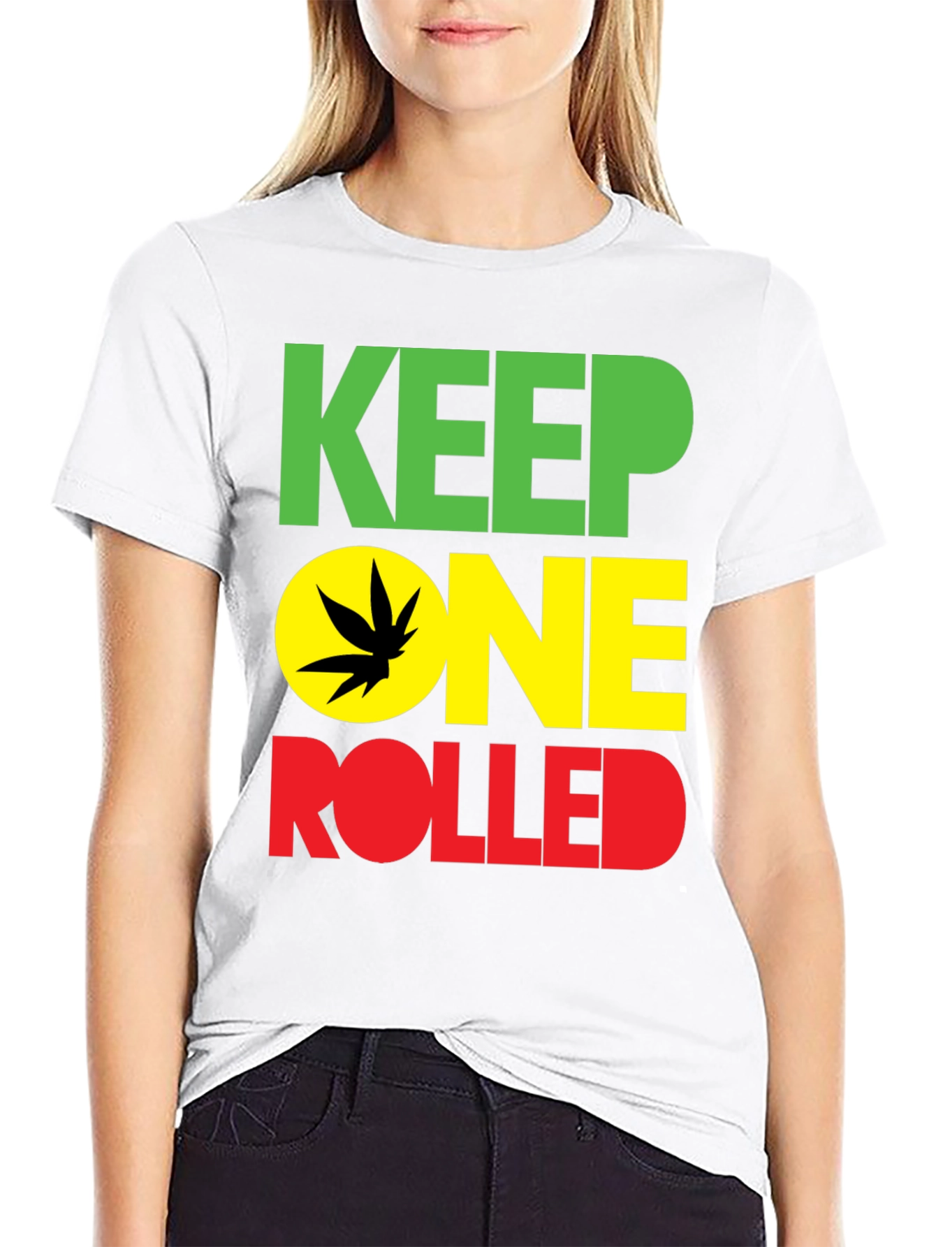 Keep One Rolled Black T-Shirt