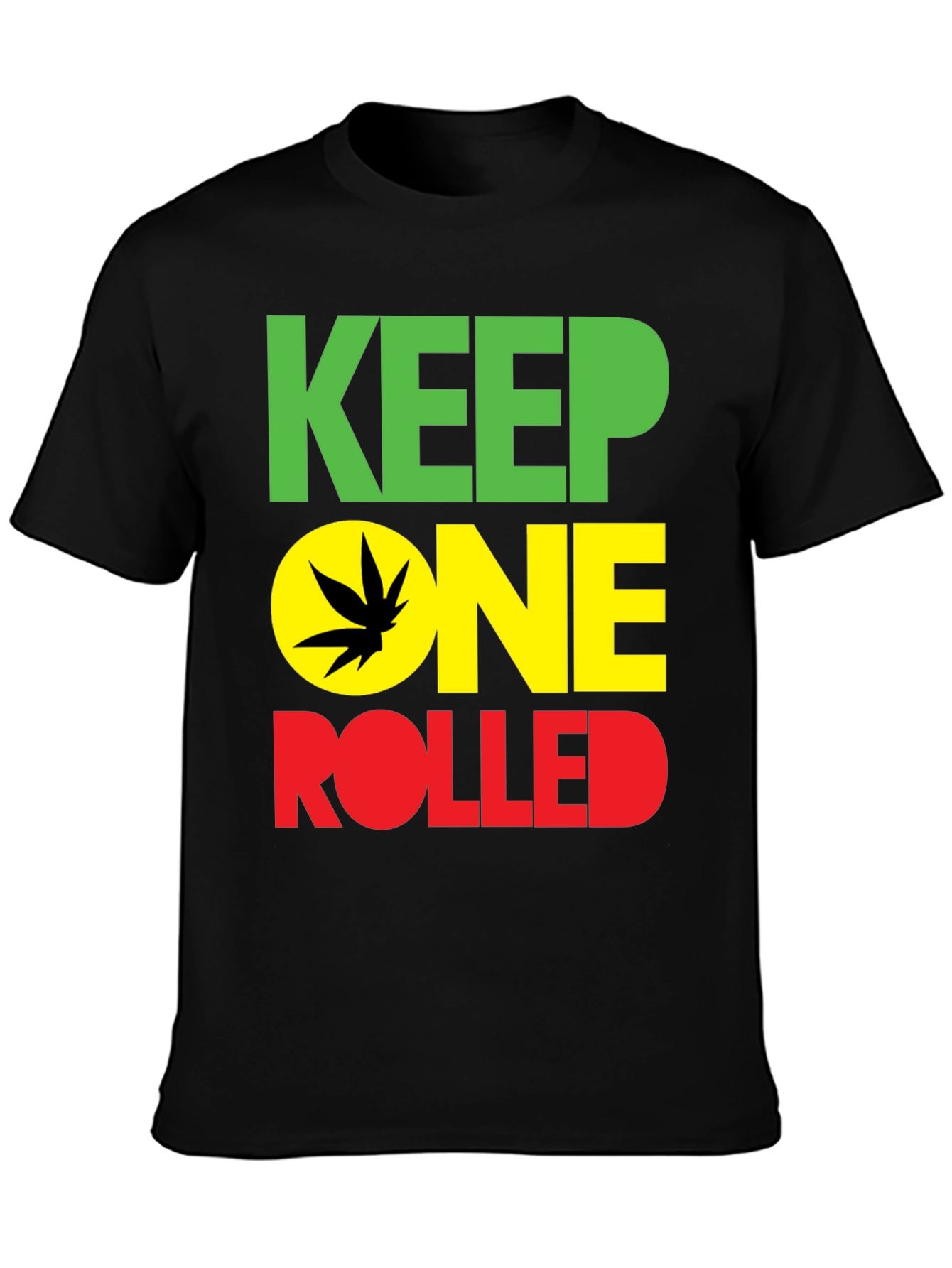 Keep One Rolled Black T-Shirt