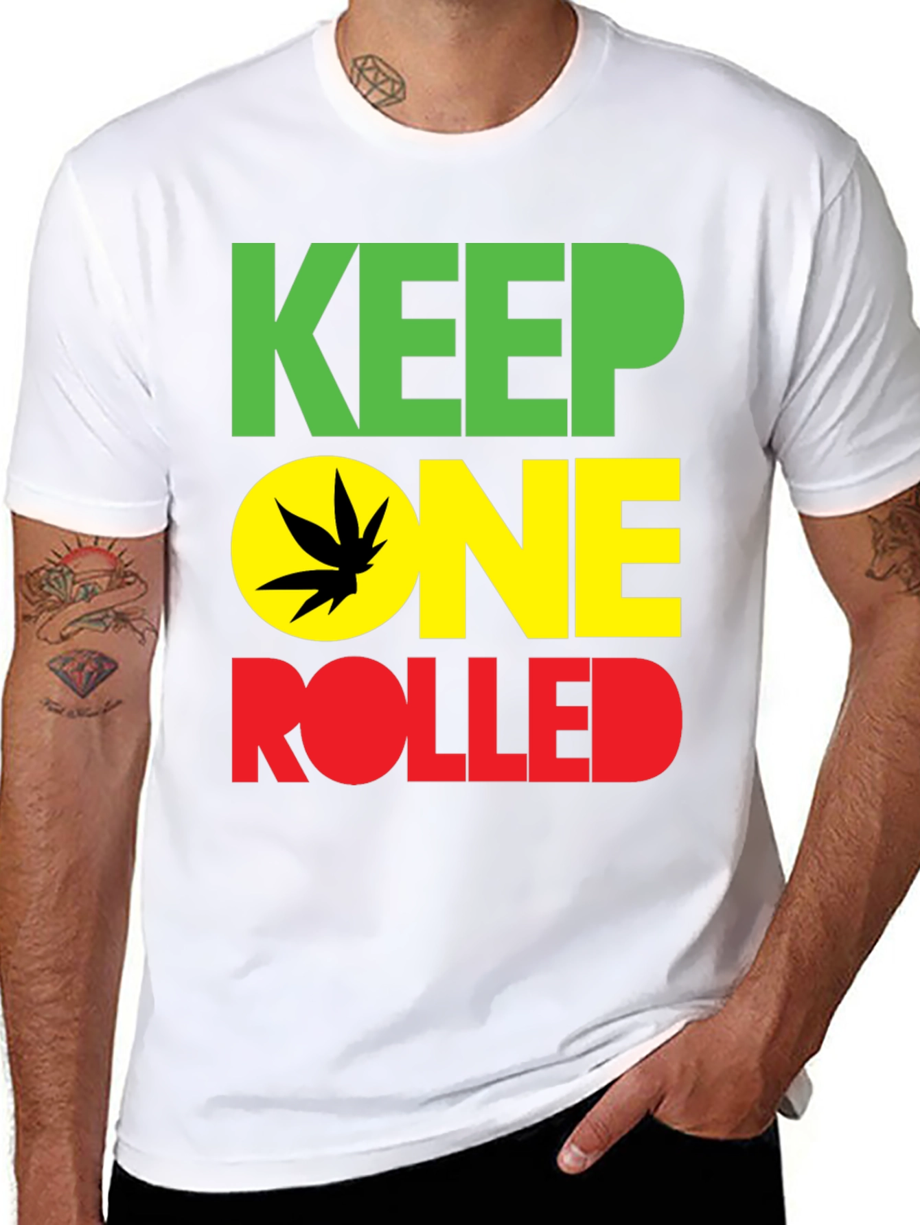 Keep One Rolled Black T-Shirt