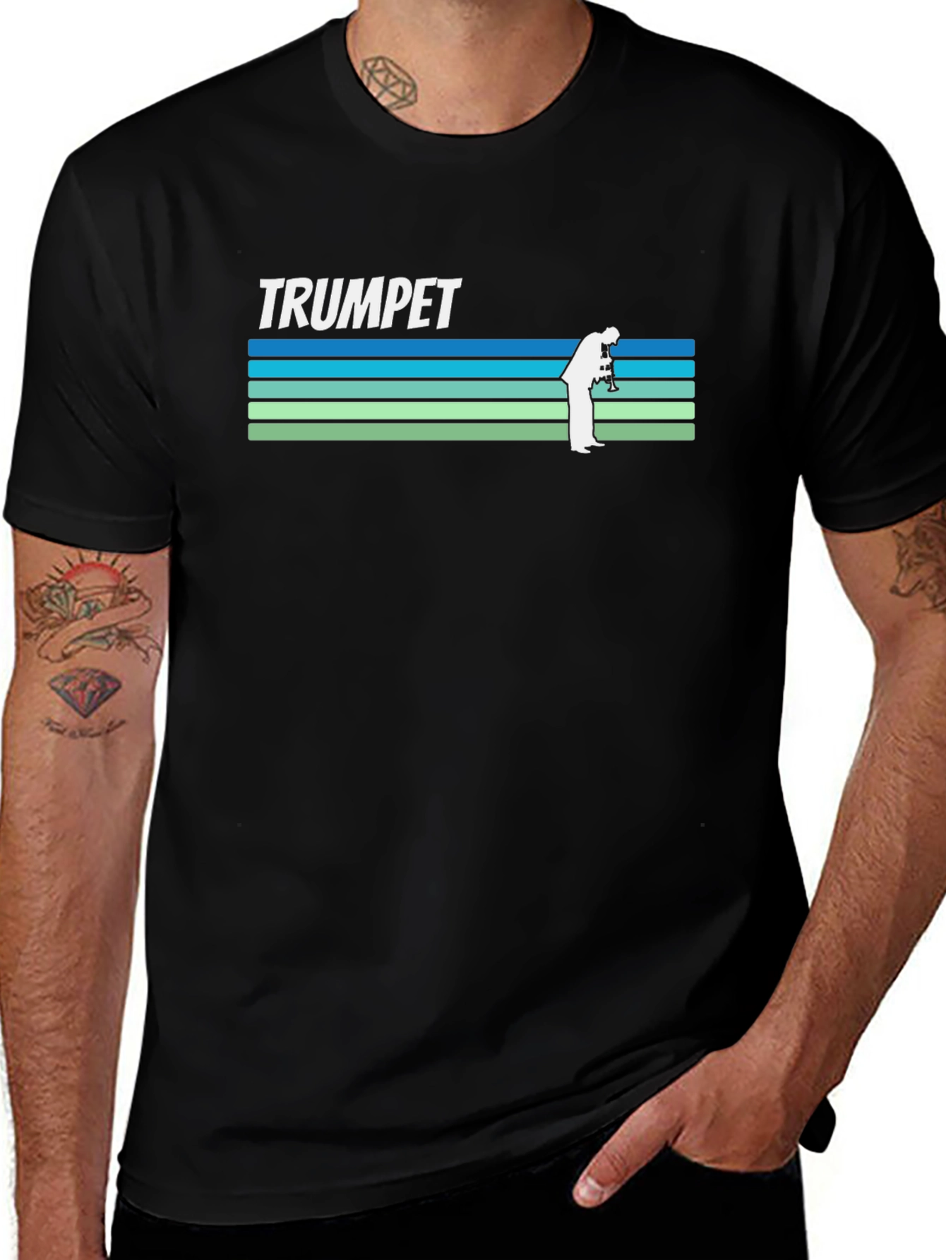 Retro Trumpet Player T-Shirt