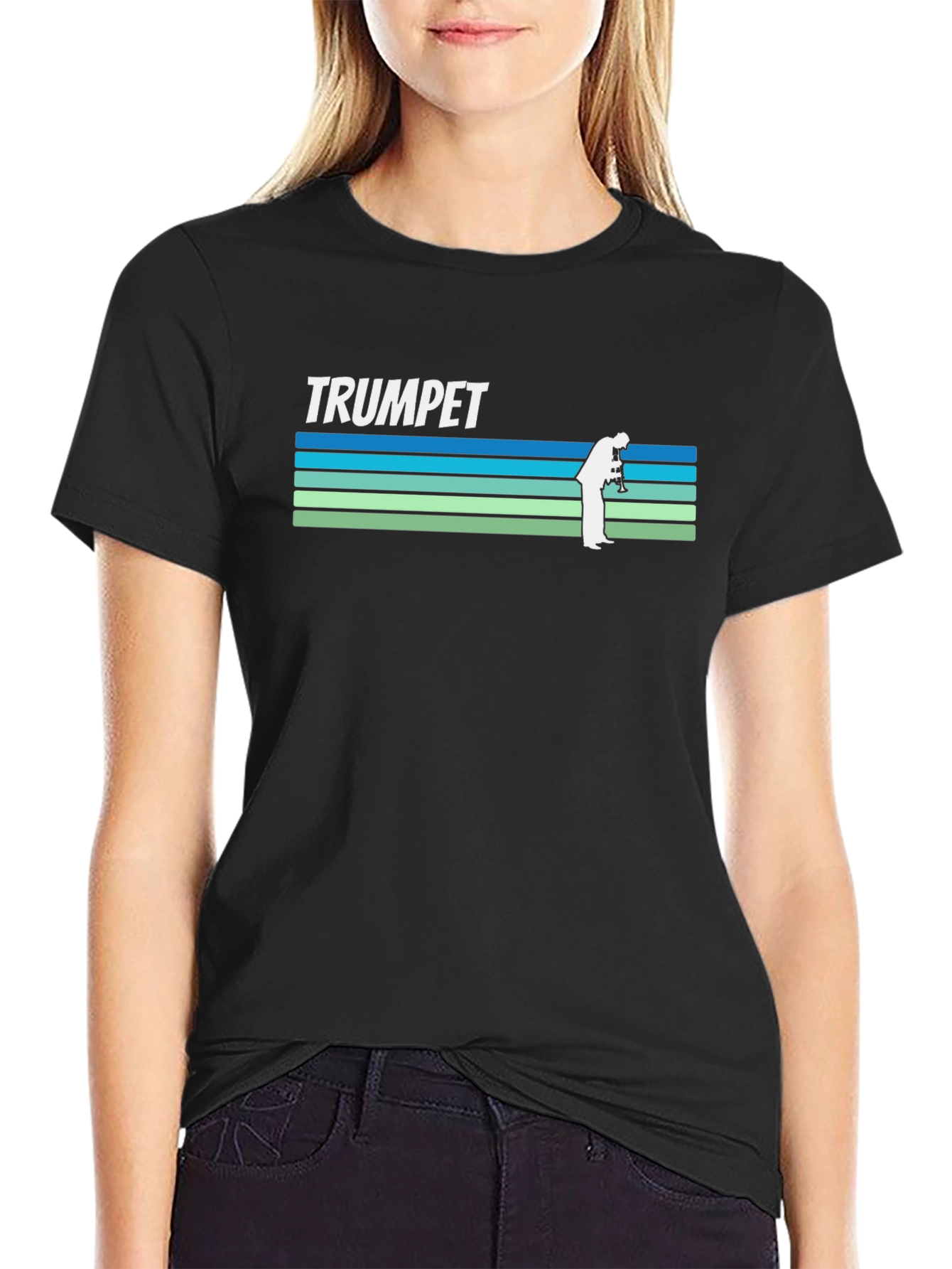 Retro Trumpet Player T-Shirt