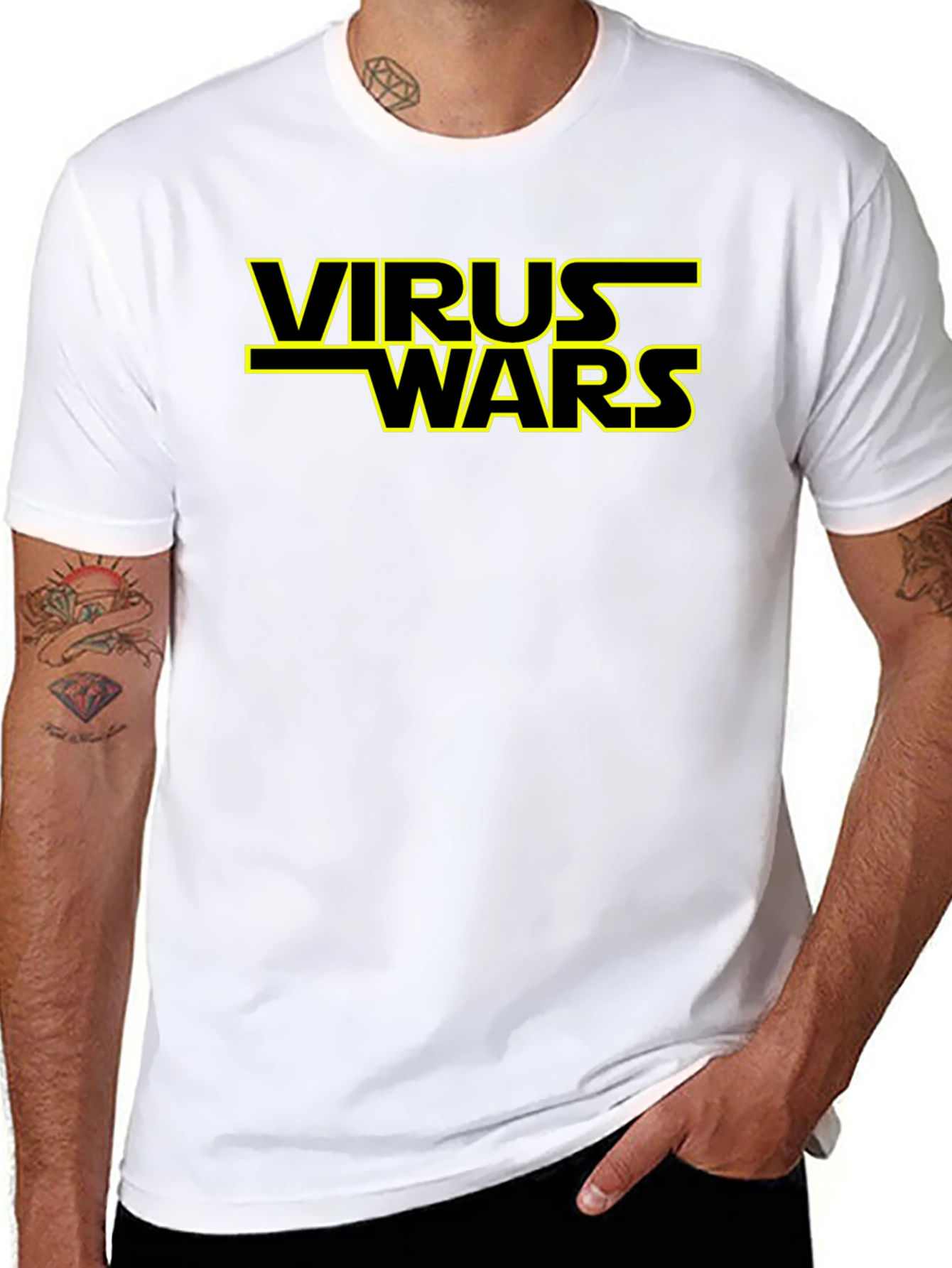Virus Wars Graphic Tee - Novelty T-Shirt