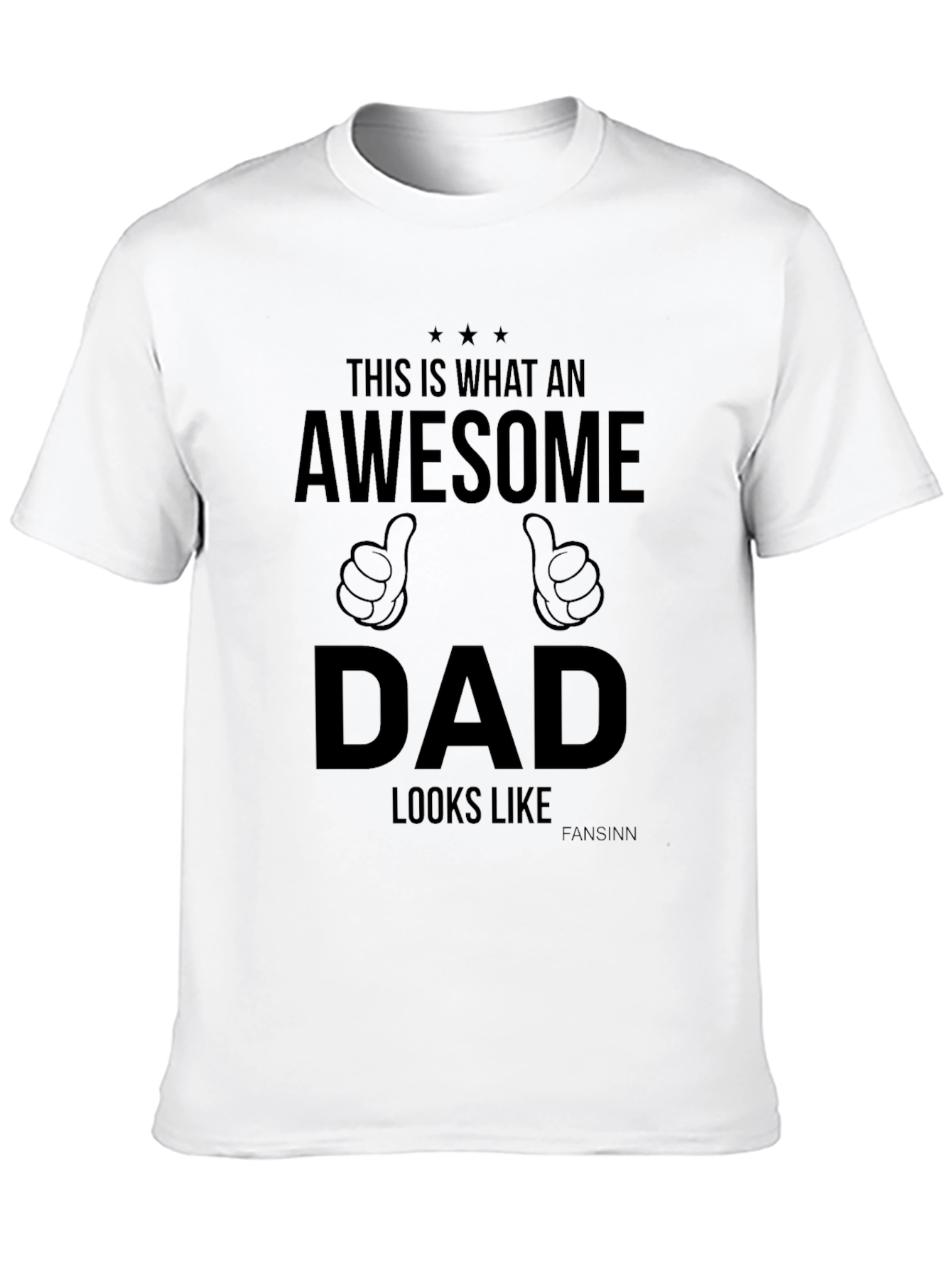 Awesome Dad Graphic Tee - Black Cotton T-Shirt