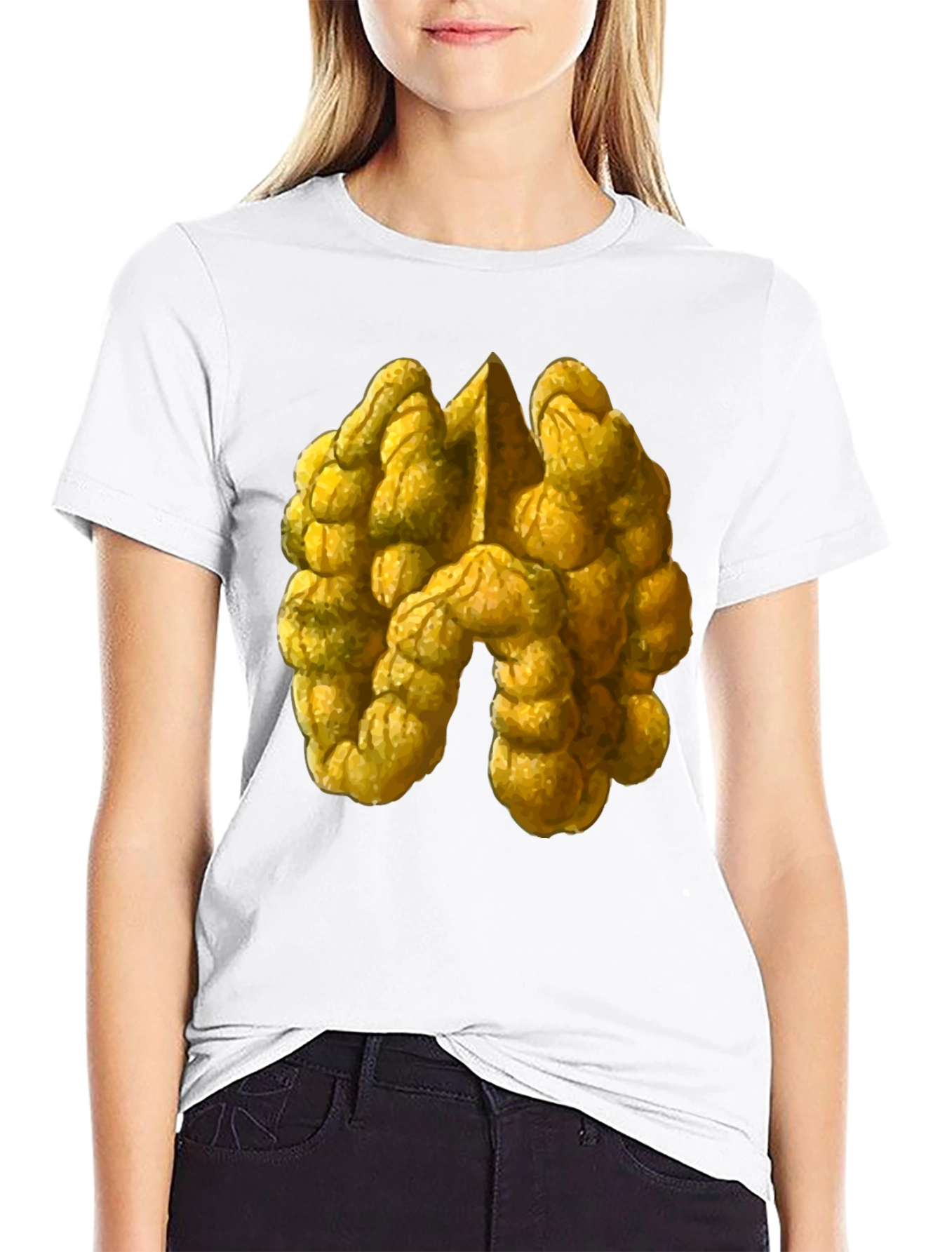 Unique Walnut Print Black T-Shirt