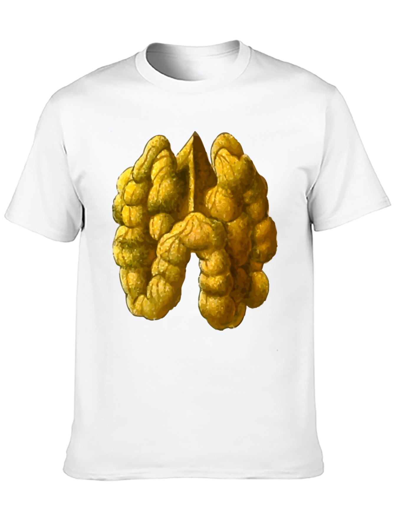 Unique Walnut Print Black T-Shirt