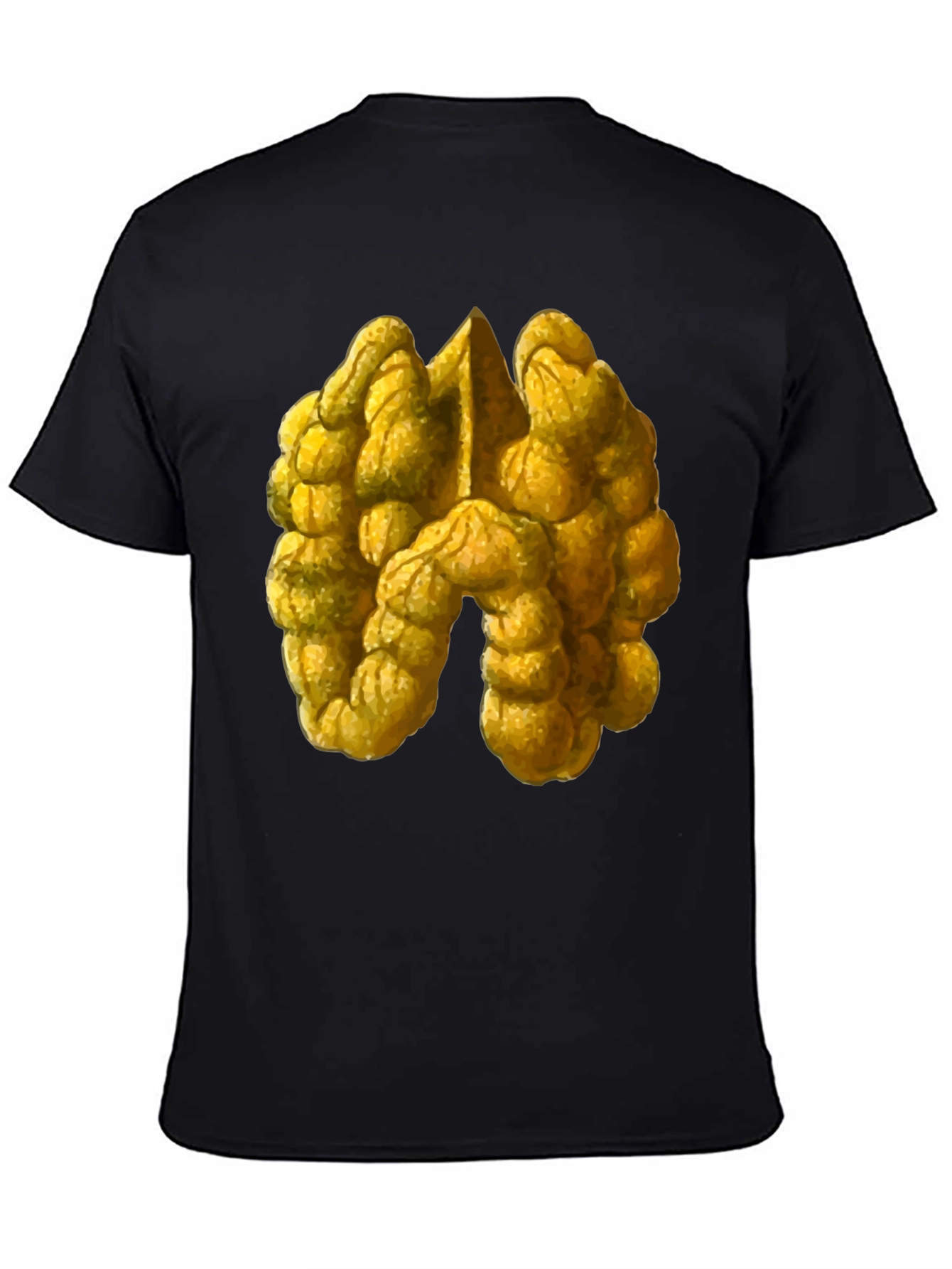 Unique Walnut Print Black T-Shirt