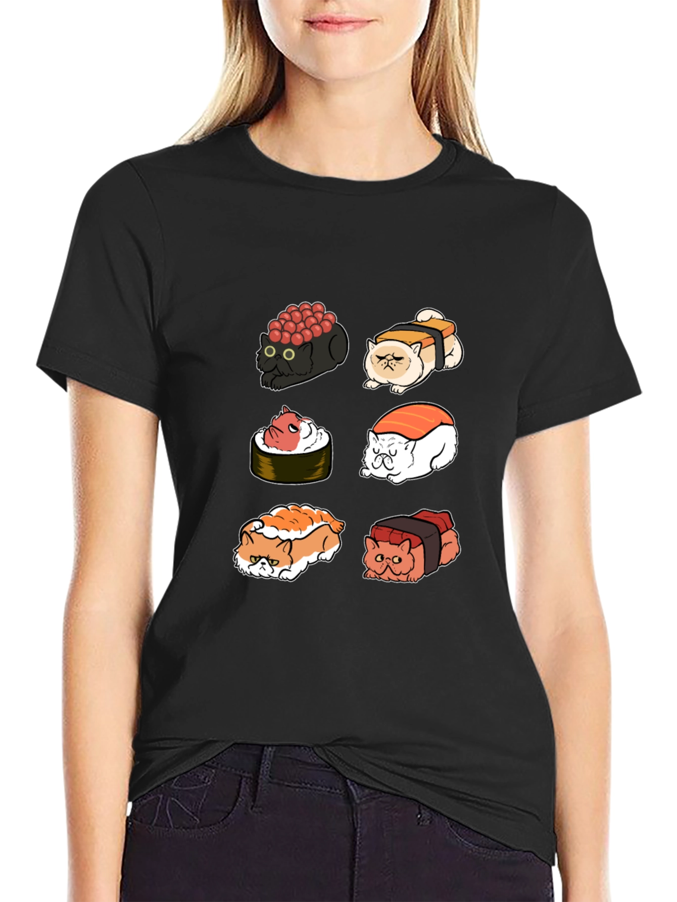Sushi Cat T-Shirt - Purrfectly Delicious!
