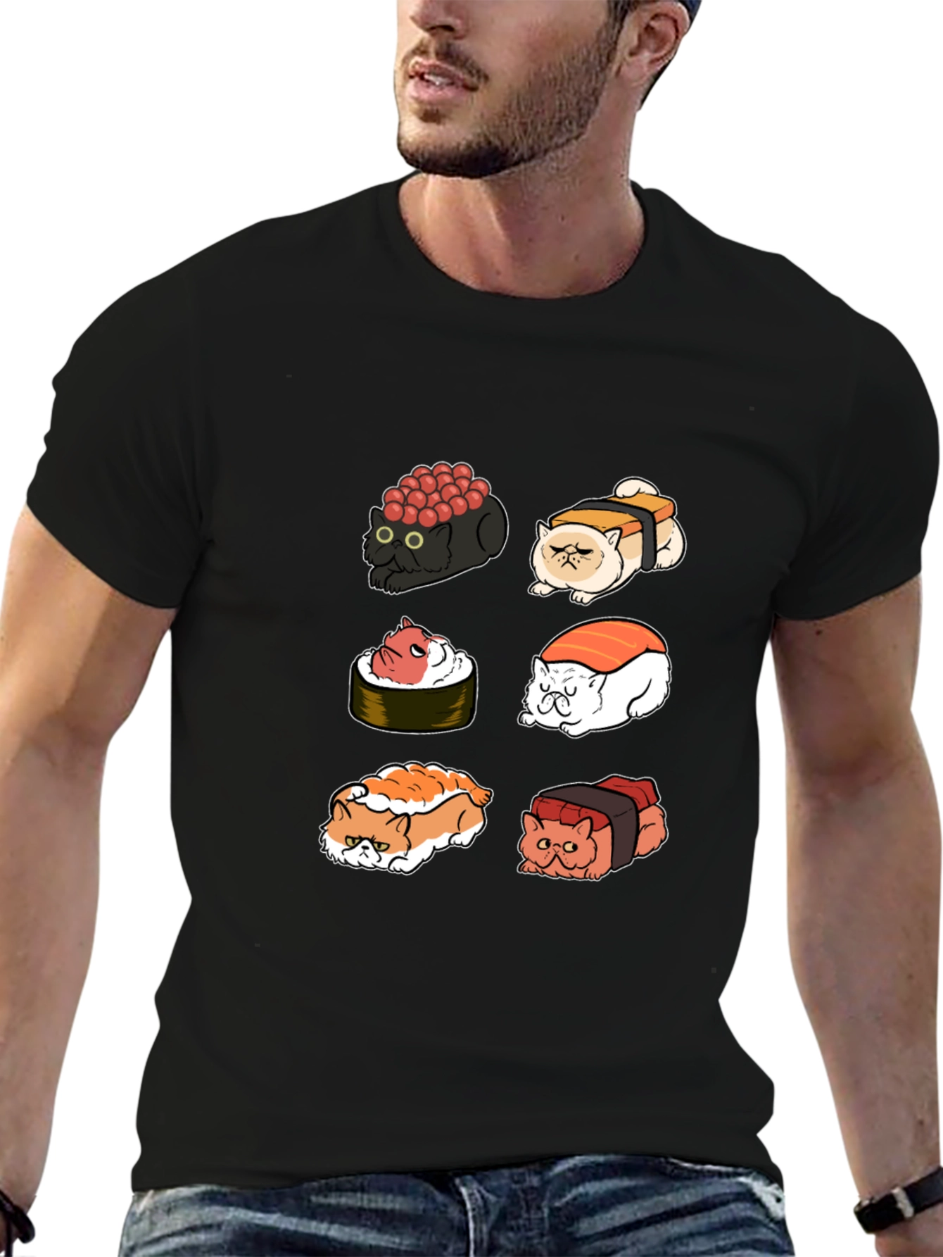 Sushi Cat T-Shirt - Purrfectly Delicious!