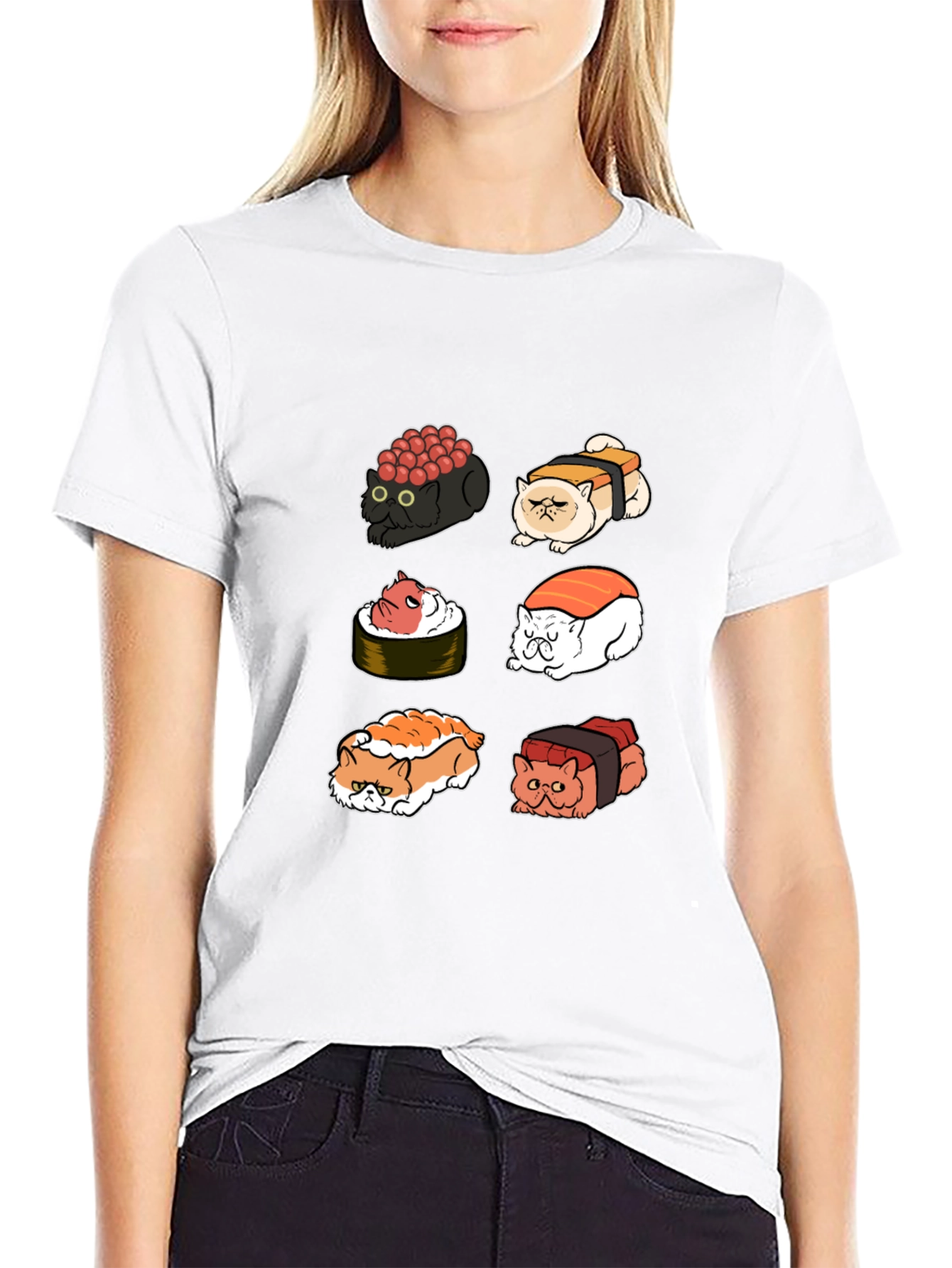 Sushi Cat T-Shirt - Purrfectly Delicious!