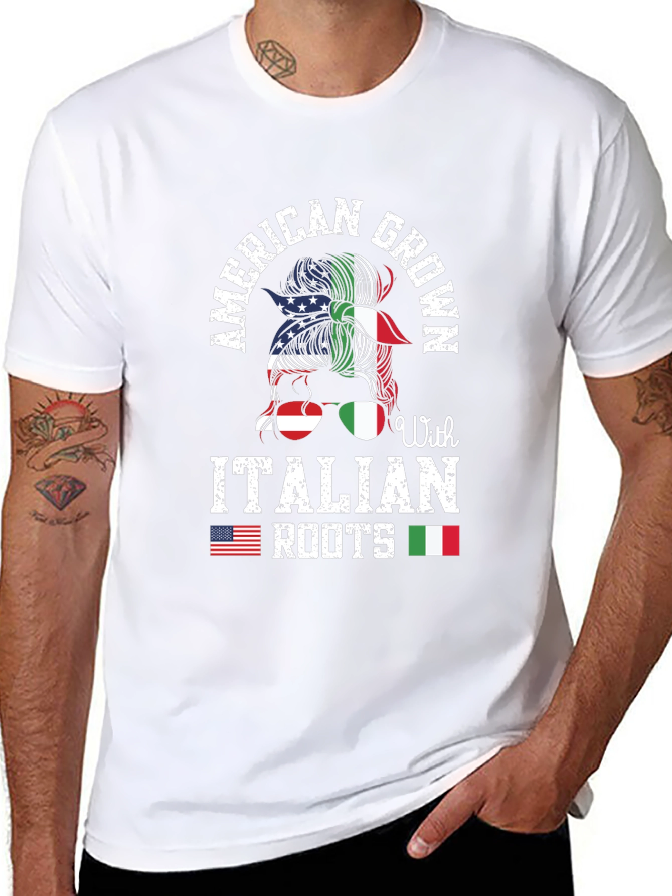 American Grown Italian Roots Graphic Tee