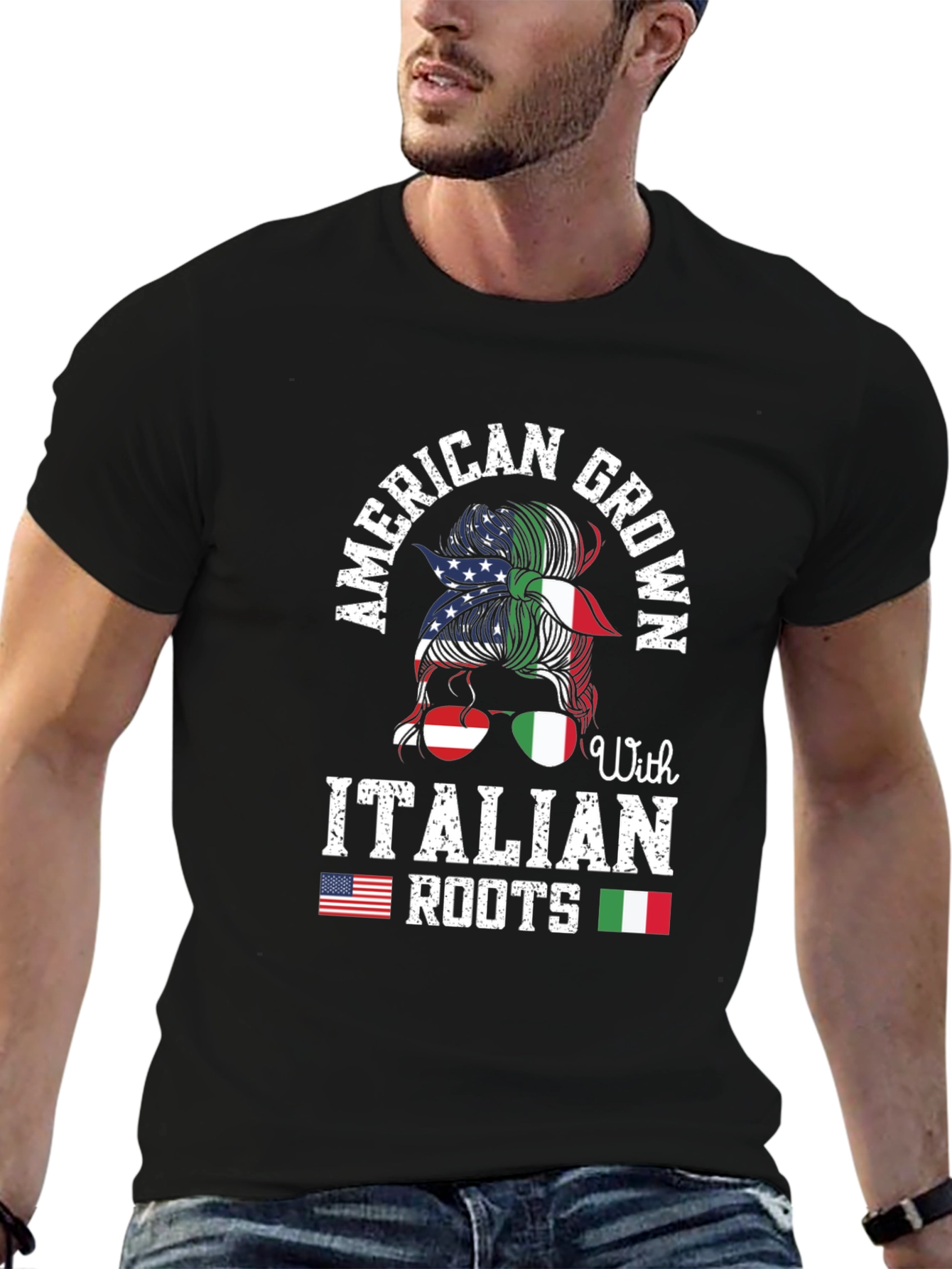 American Grown Italian Roots Graphic Tee