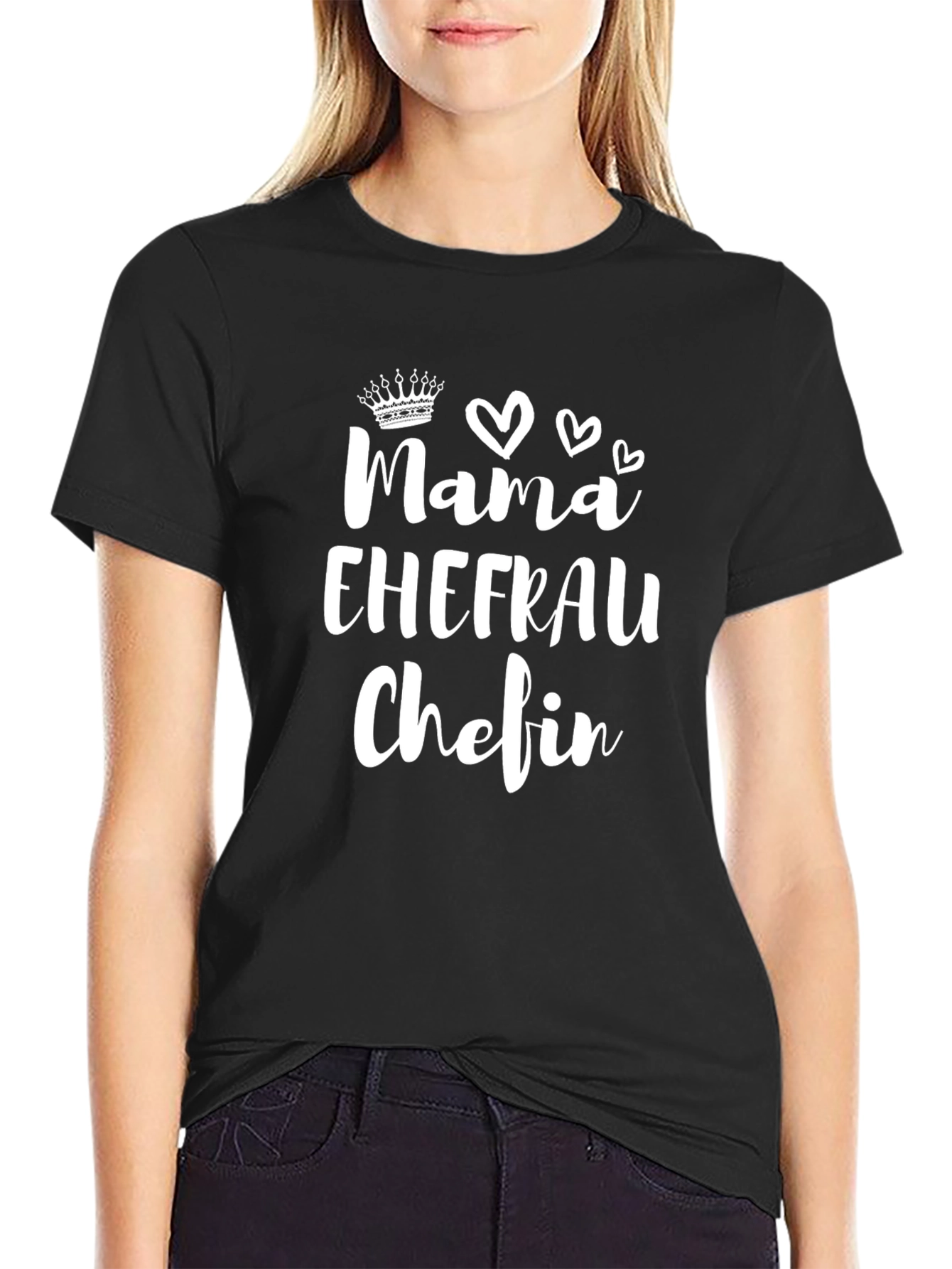 Mama Ehefrau Chefin - Black T-Shirt