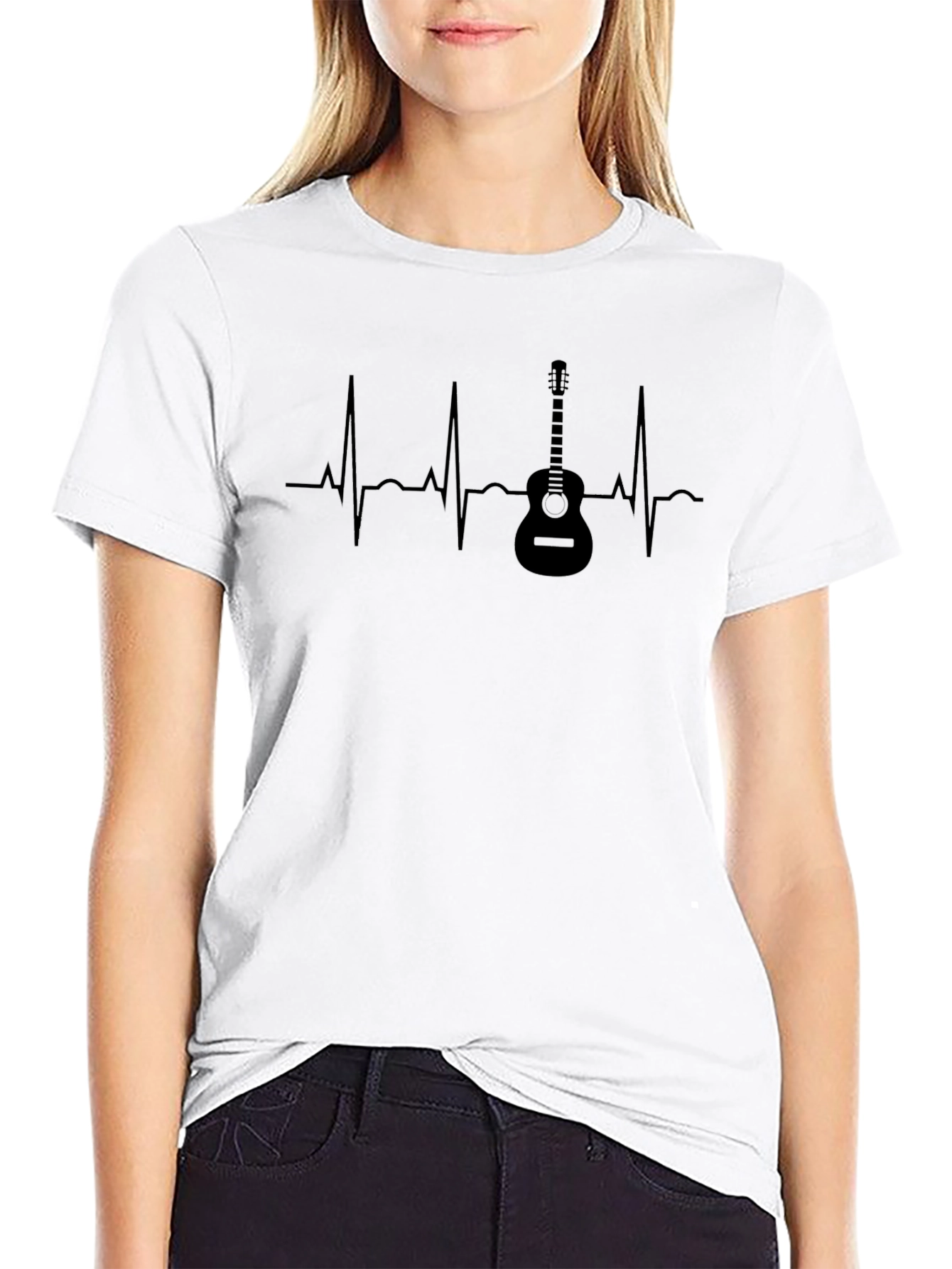 Guitar Heartbeat T-Shirt - Music Lover Tee