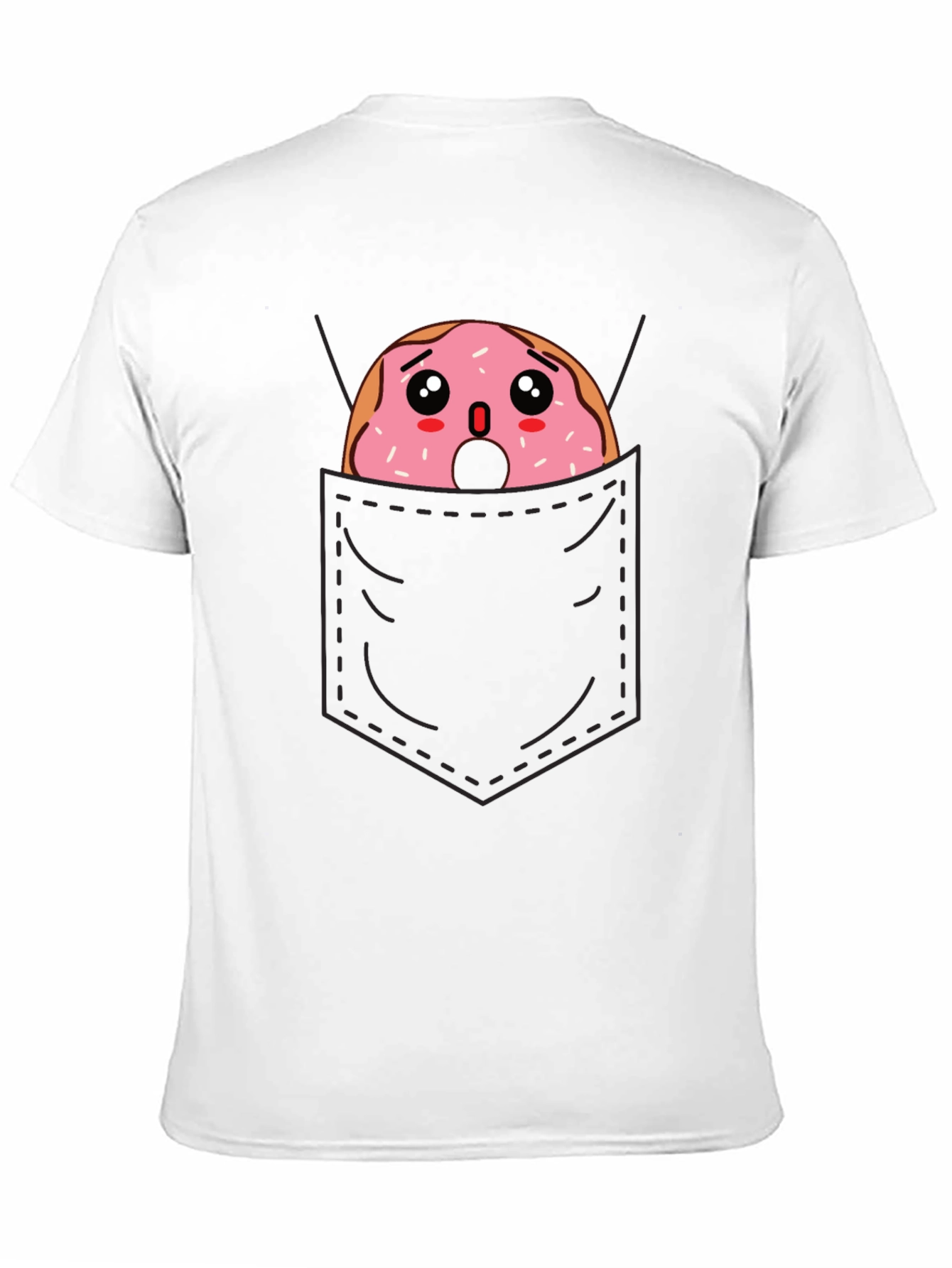 Donut in Pocket Graphic Tee - Black