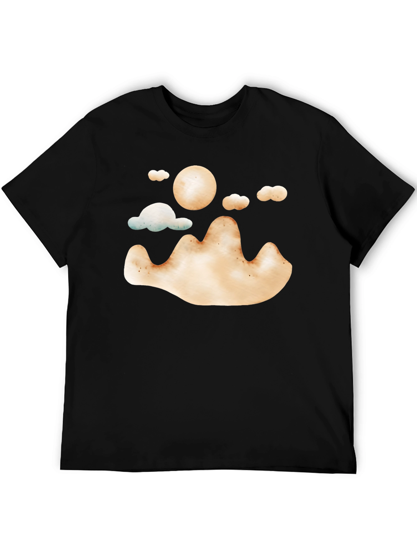Mountain Sun Graphic Tee - Soft Style Black T-Shirt