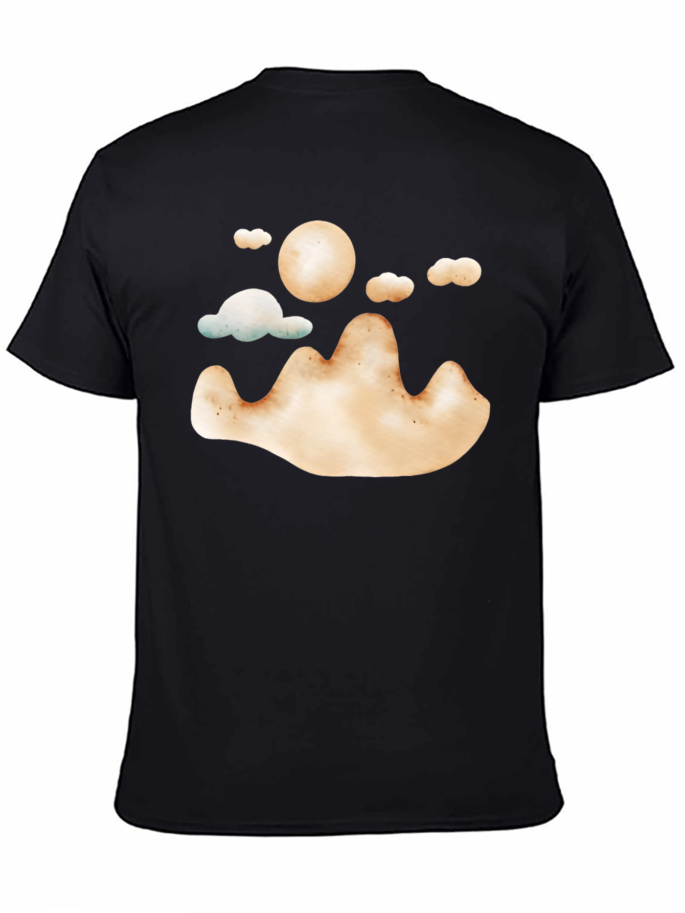 Mountain Sun Graphic Tee - Soft Style Black T-Shirt