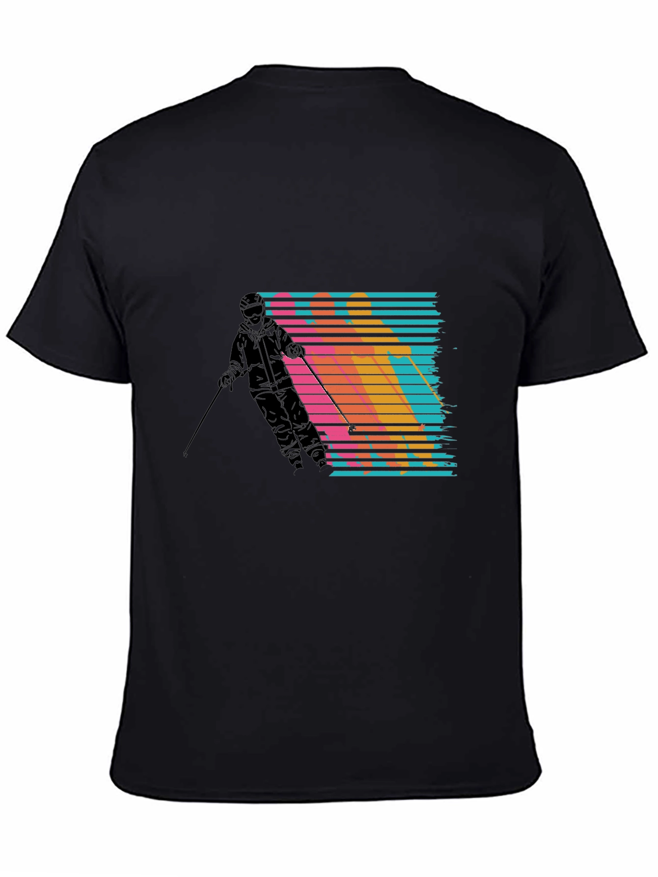 Retro Ski T-Shirt - Mens Black Graphic Tee