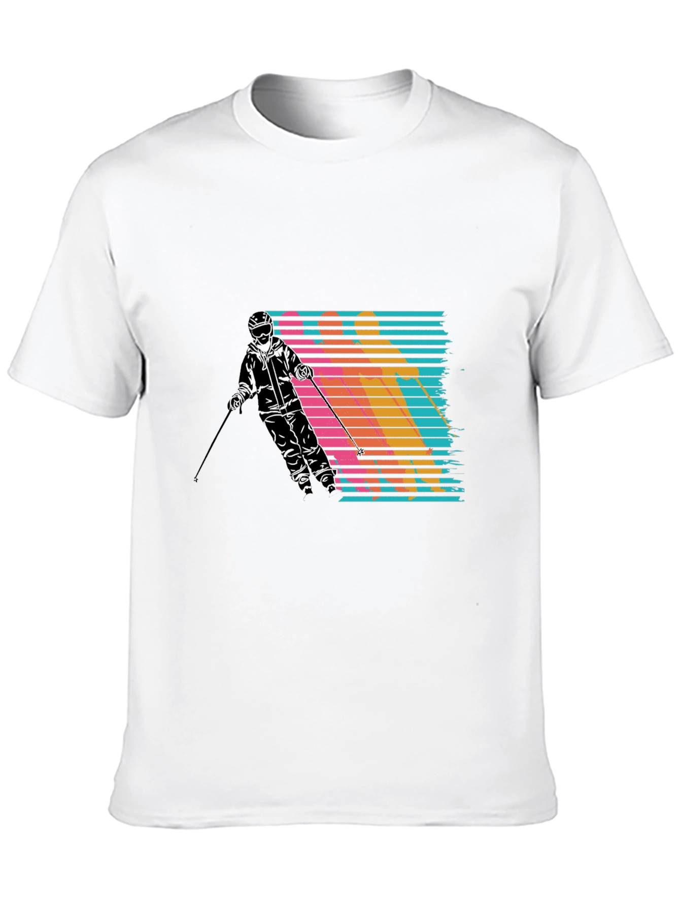 Retro Ski T-Shirt - Mens Black Graphic Tee