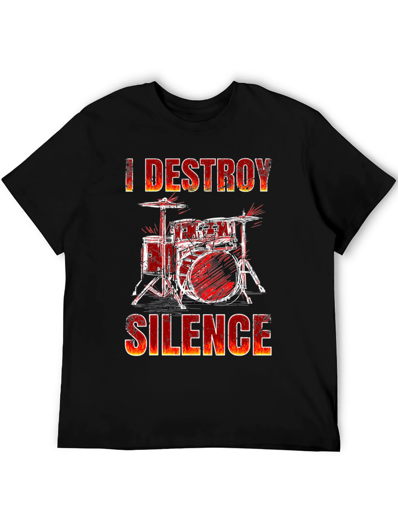 I Destroy Silence Drum Set T-Shirt