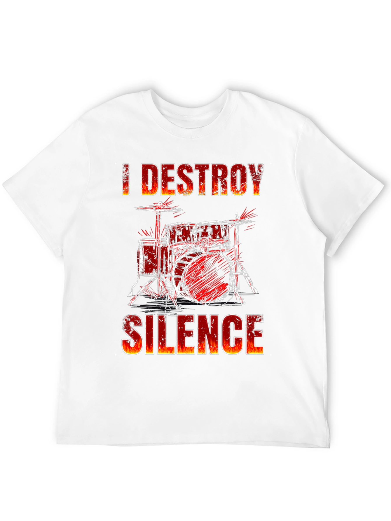 I Destroy Silence Drum Set T-Shirt