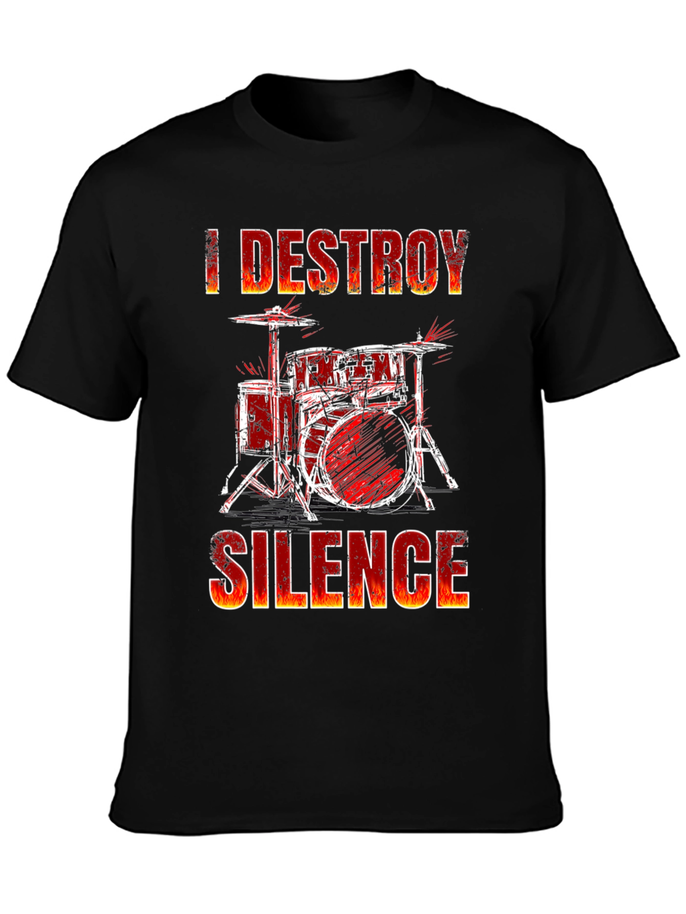 I Destroy Silence Drum Set T-Shirt