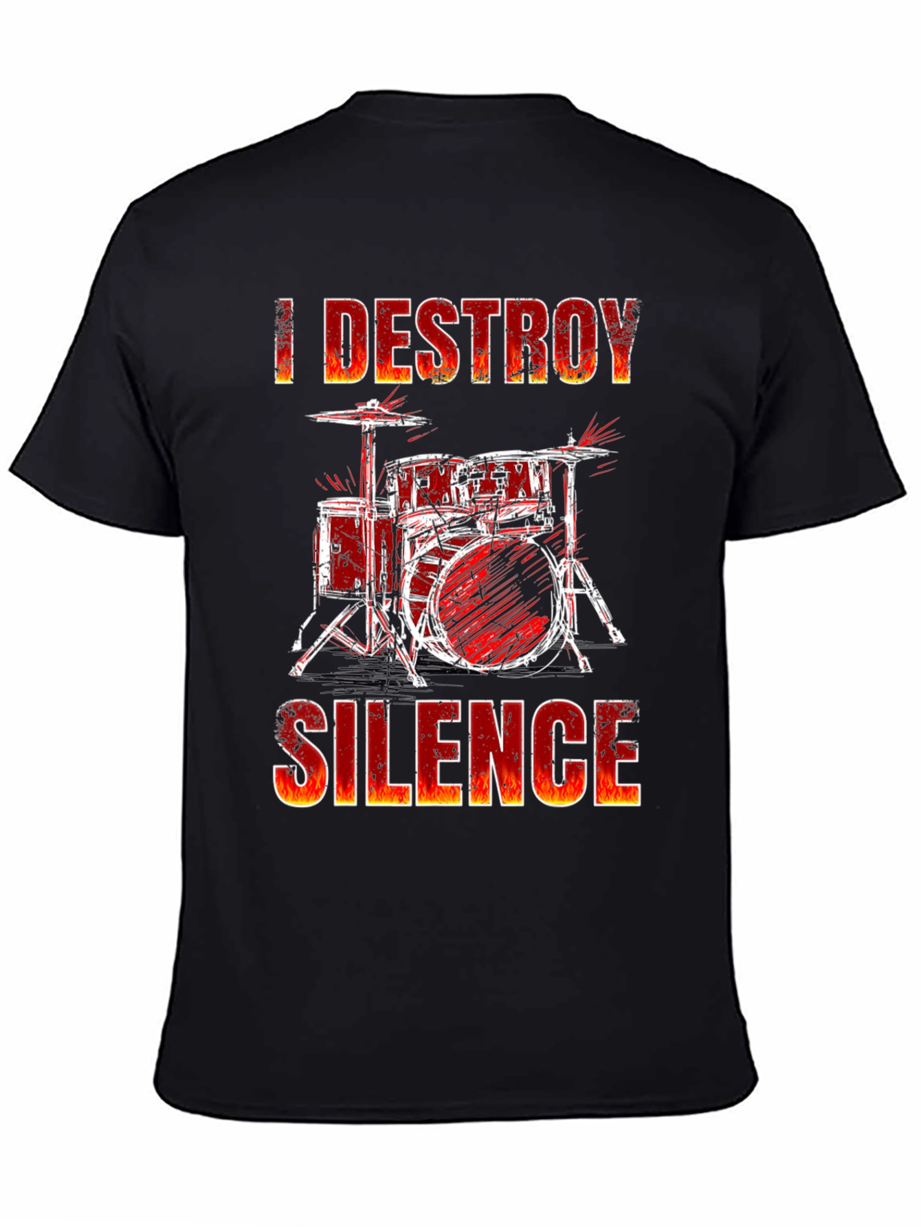 I Destroy Silence Drum Set T-Shirt