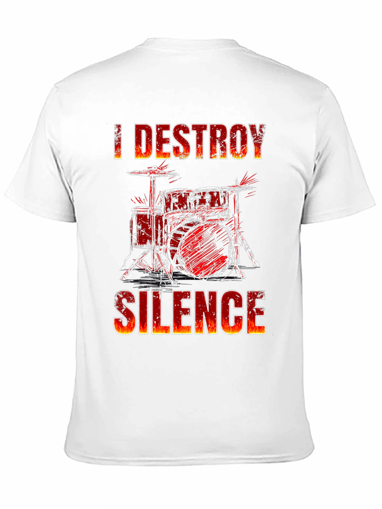 I Destroy Silence Drum Set T-Shirt