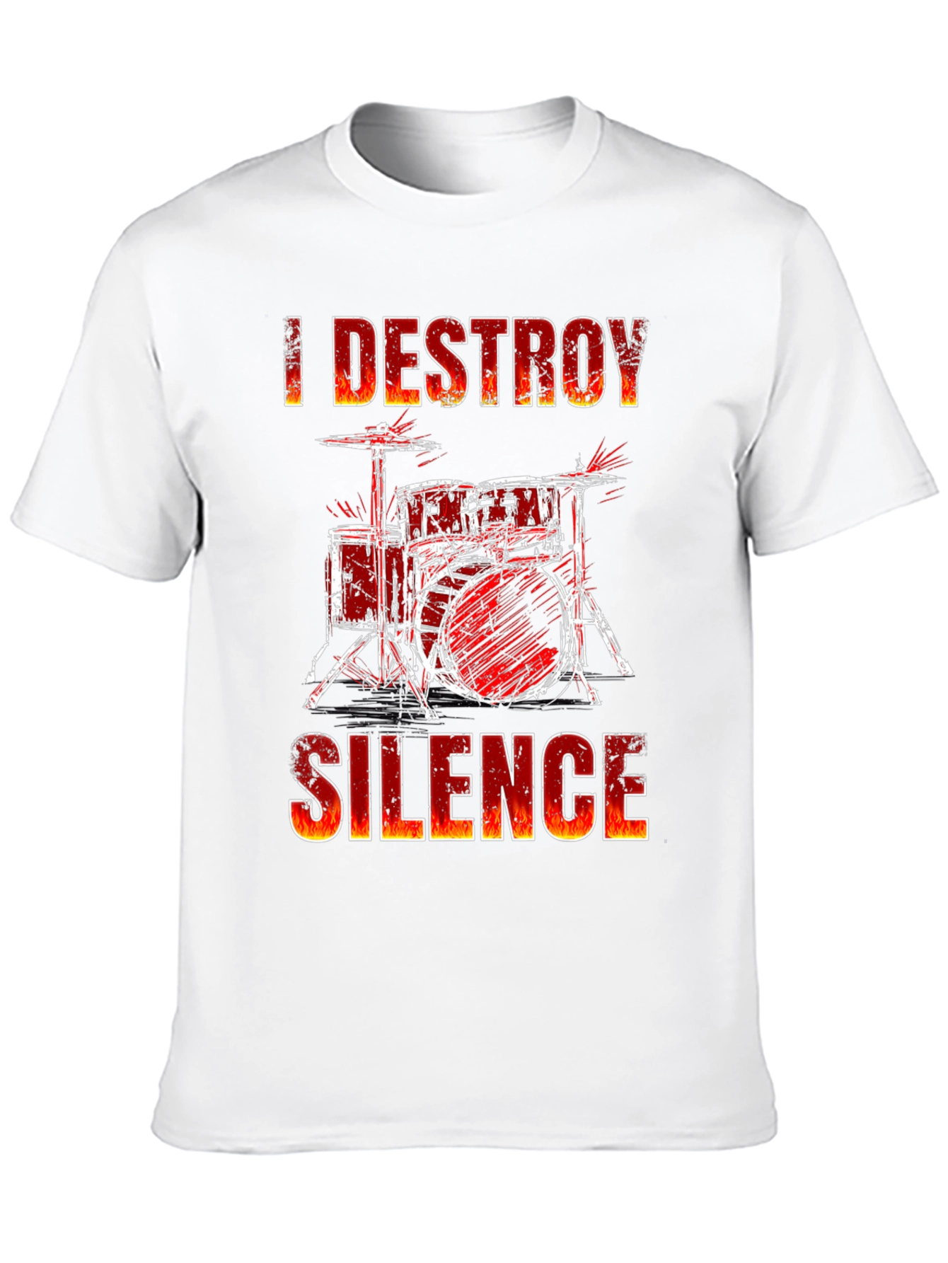 I Destroy Silence Drum Set T-Shirt