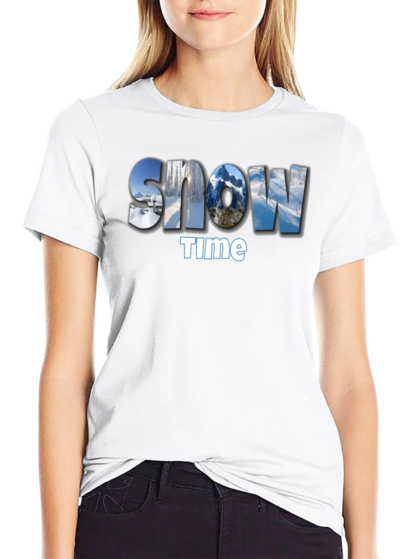 Snow Time Graphic Tee - Winter Adventure Style