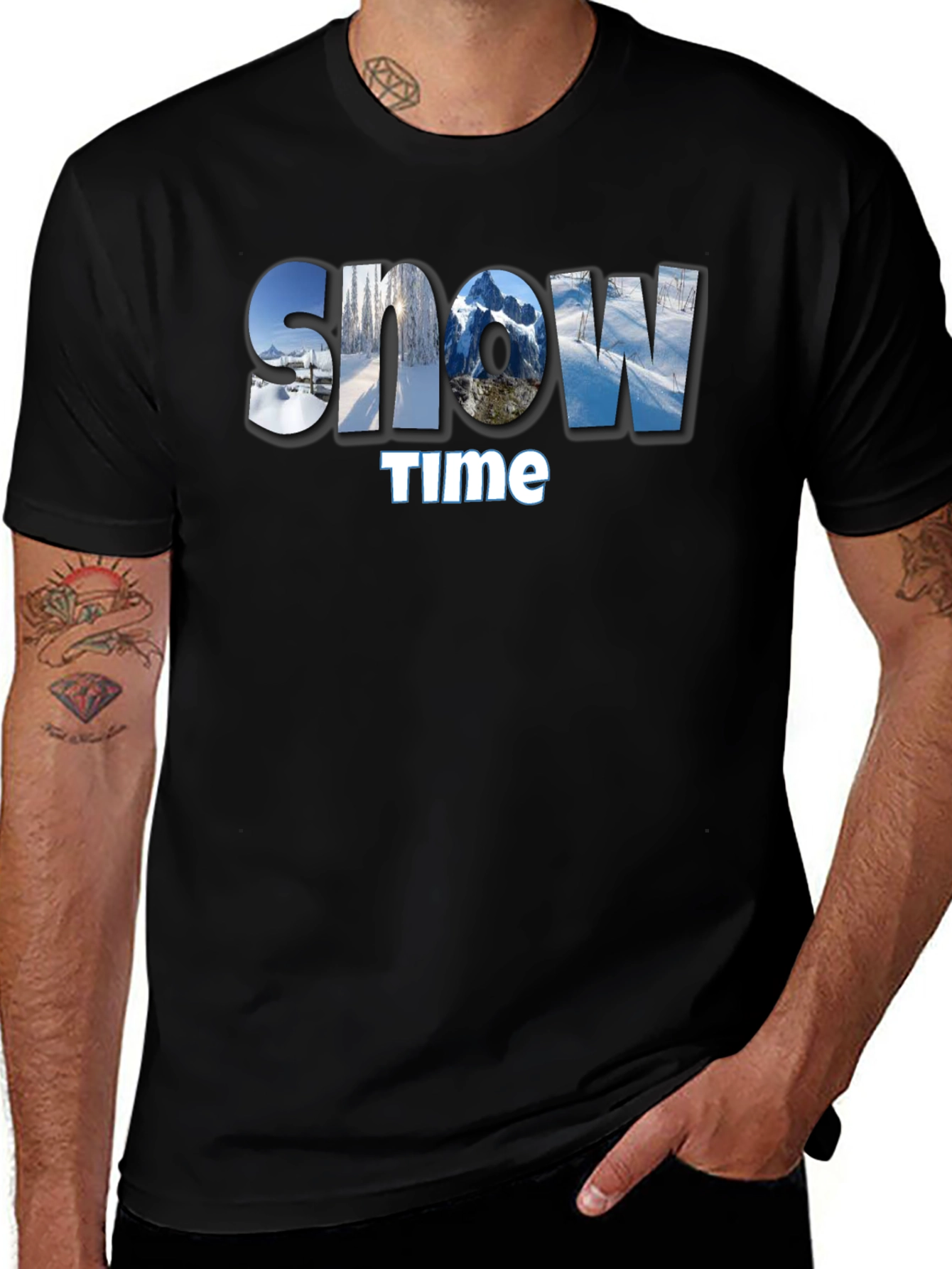 Snow Time Graphic Tee - Winter Adventure Style