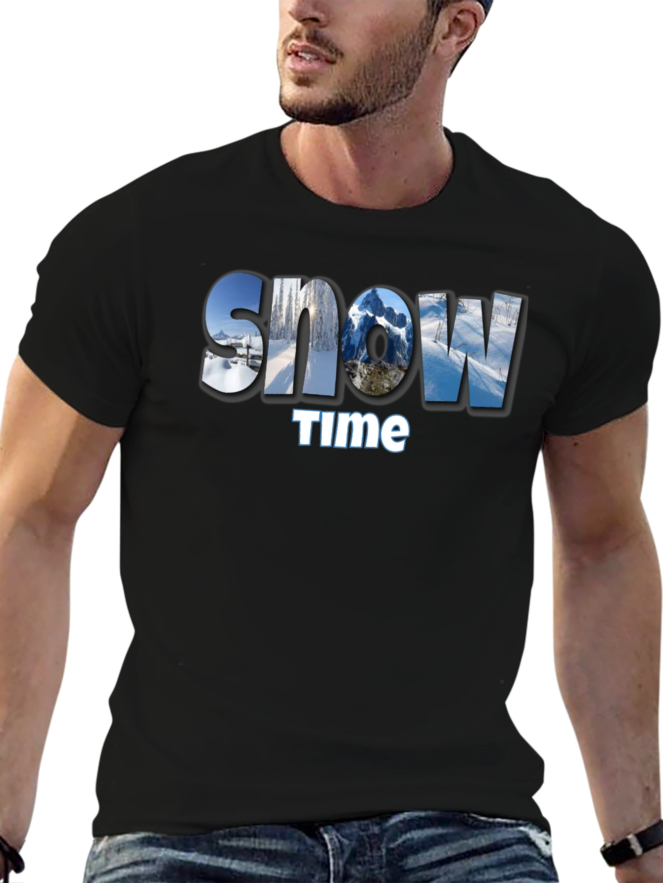 Snow Time Graphic Tee - Winter Adventure Style