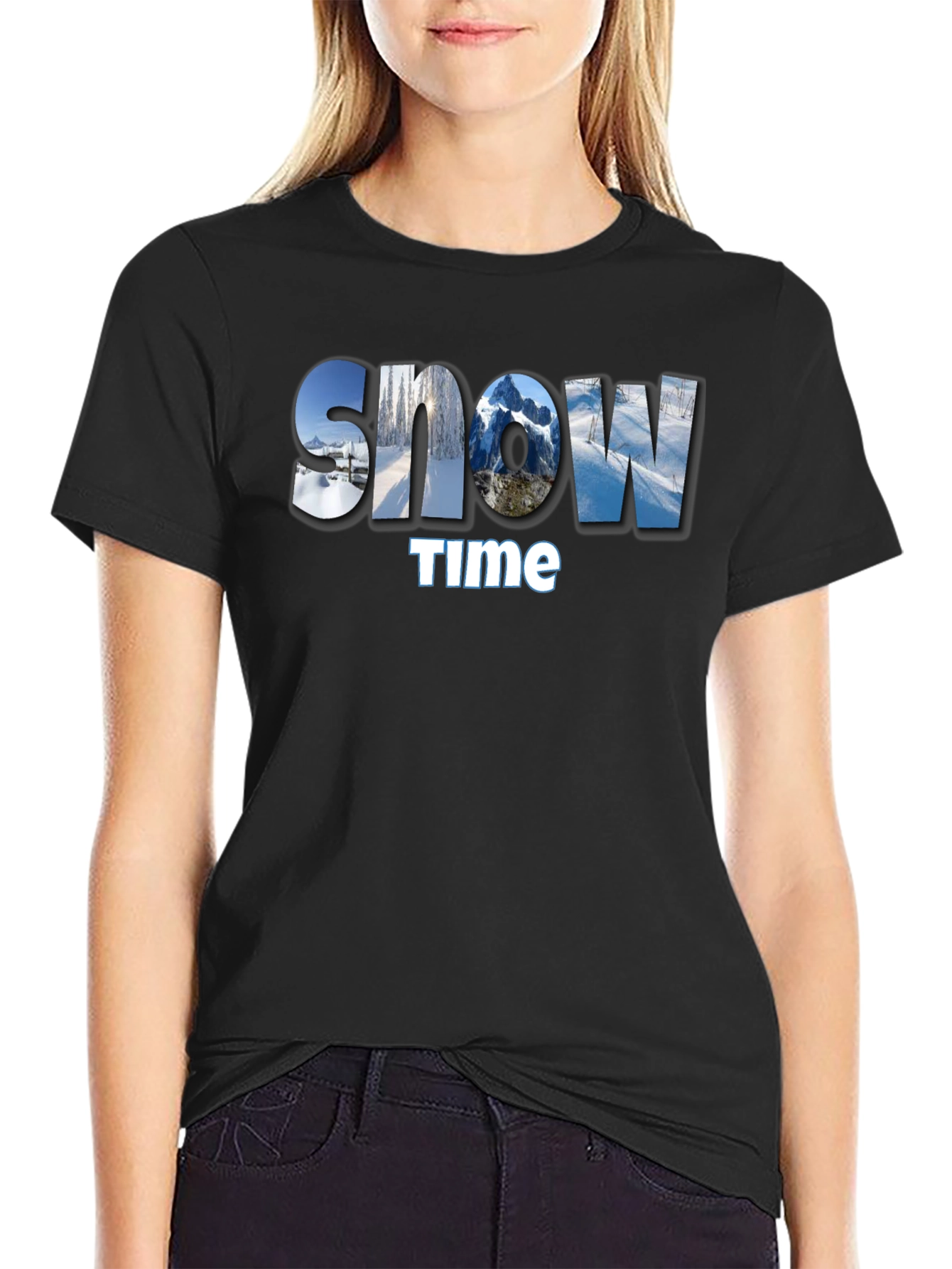 Snow Time Graphic Tee - Winter Adventure Style