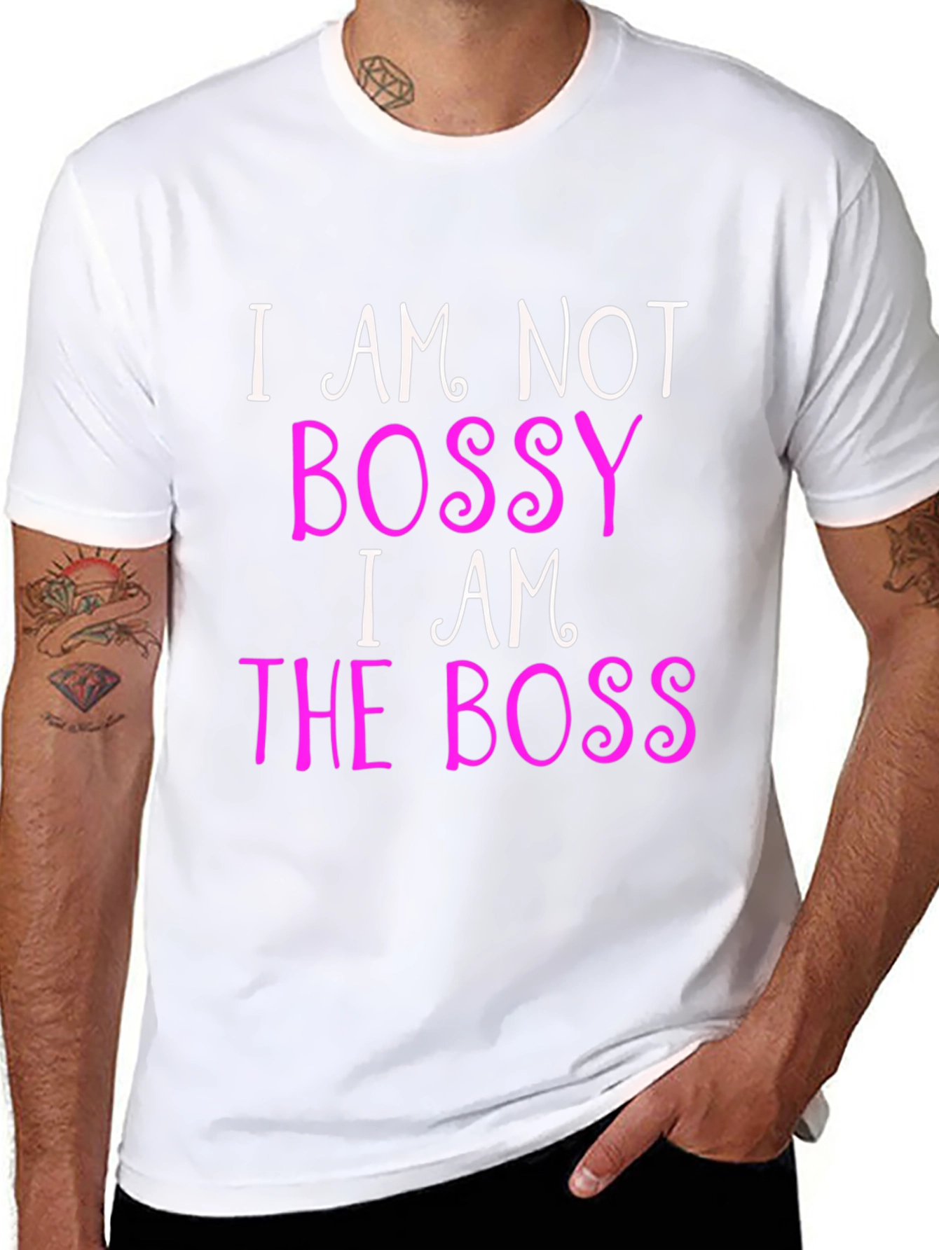 Bossy? Nah! I AM the Boss! Black T-Shirt