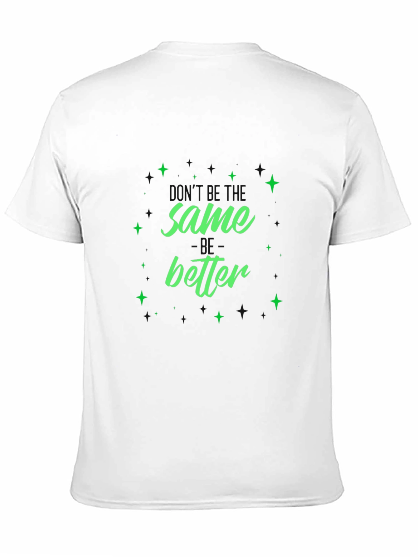 Same Better Green Graphic Black T-Shirt