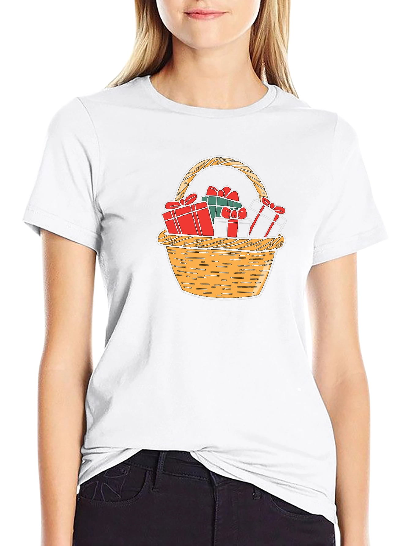 Festive Gift Basket T-Shirt - Holiday Cheer