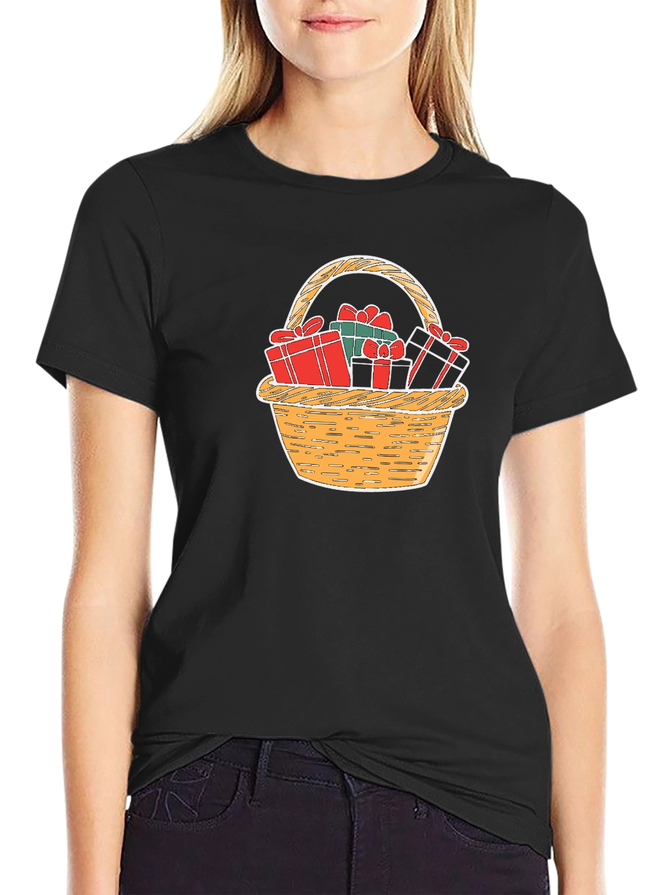 Festive Gift Basket T-Shirt - Holiday Cheer