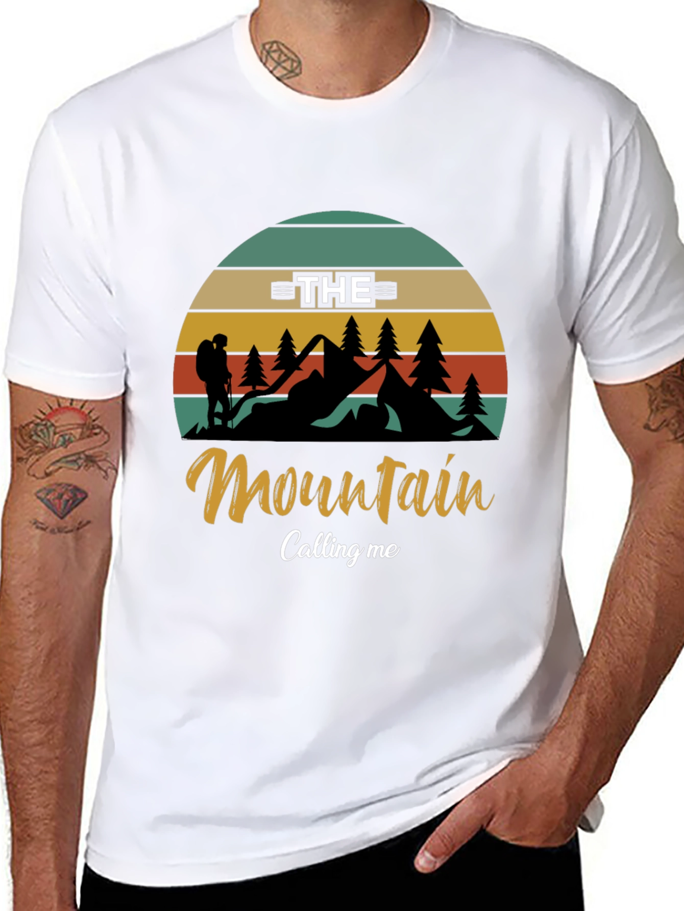 The Mountain is Calling Black T-Shirt