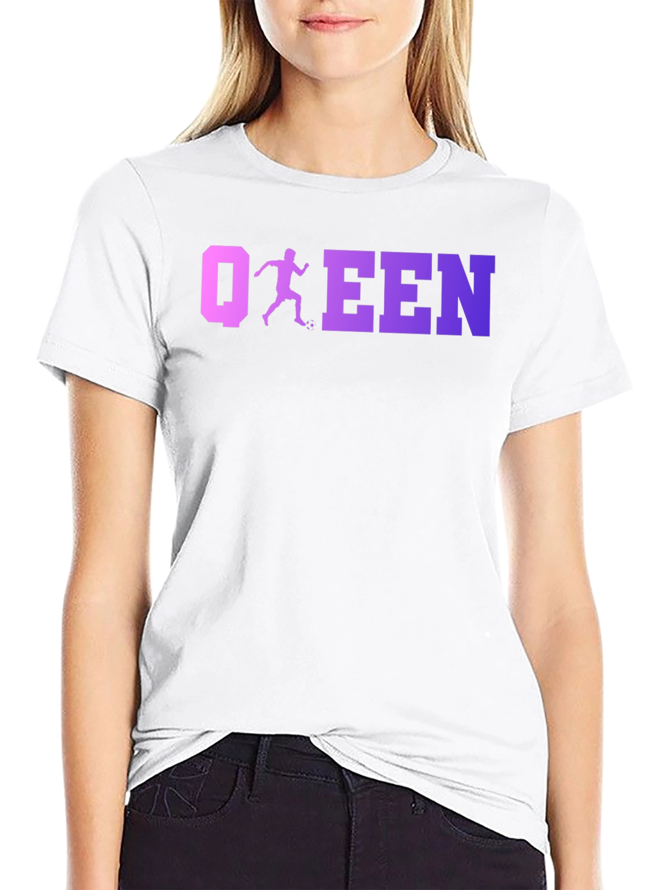 Soccer Queen Black T-Shirt
