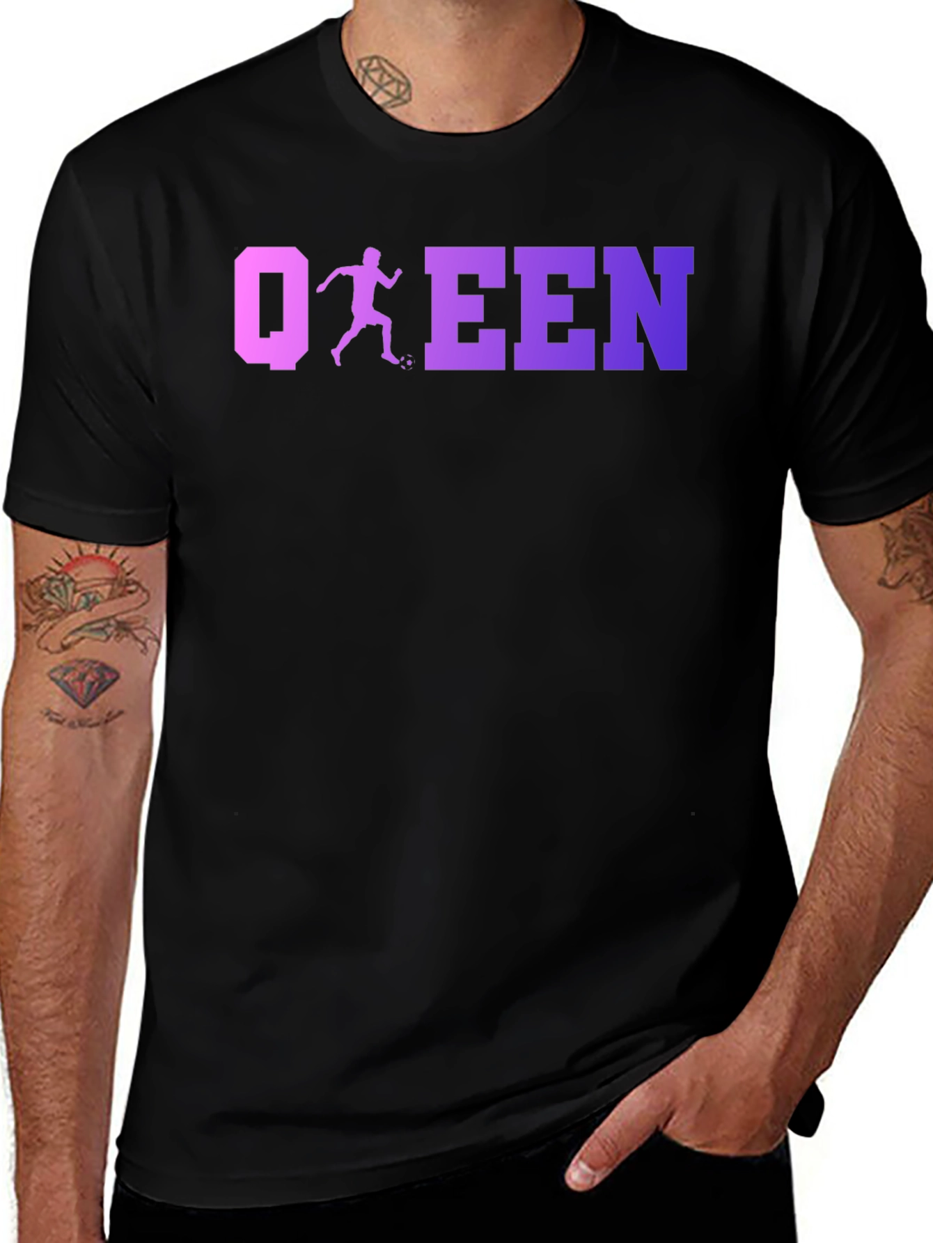 Soccer Queen Black T-Shirt
