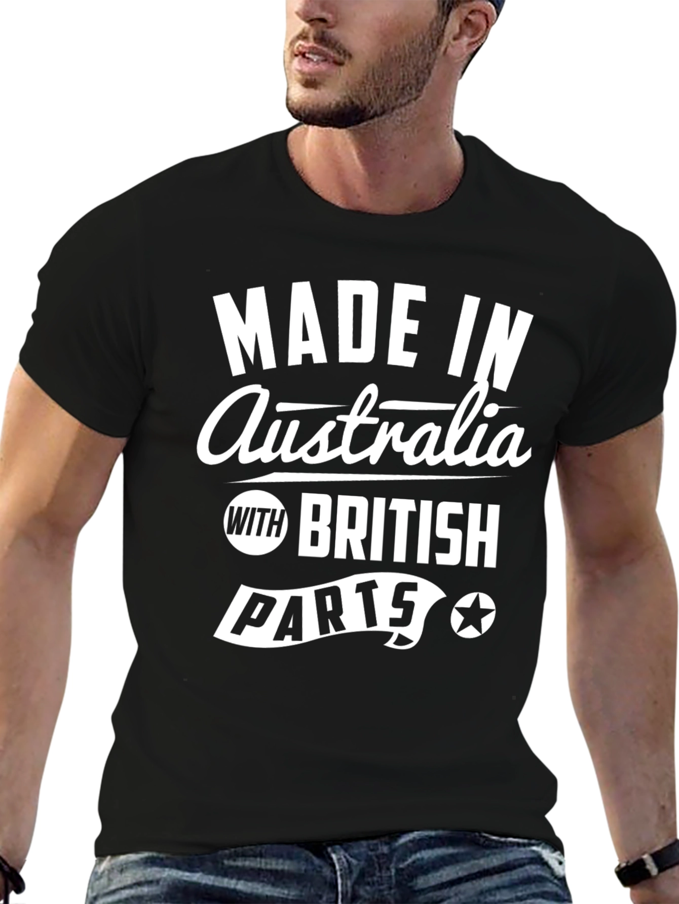 Made In Australia with British Parts Mens T-shirt