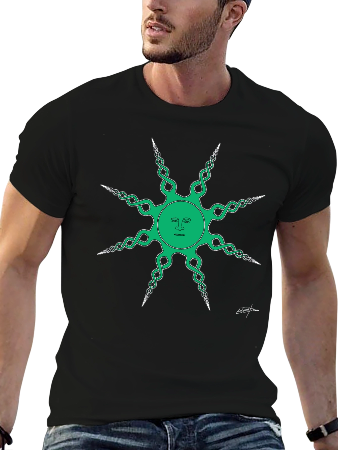 Graphic Tee: Sun with Twisted Rays