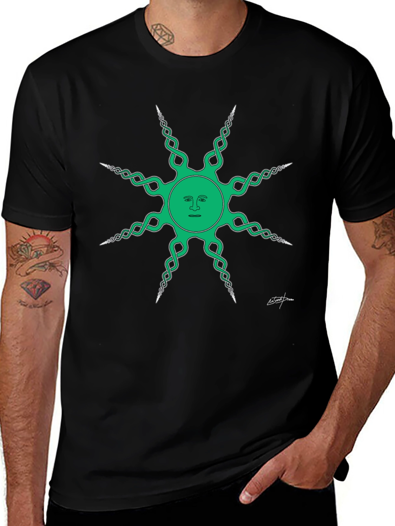 Graphic Tee: Sun with Twisted Rays
