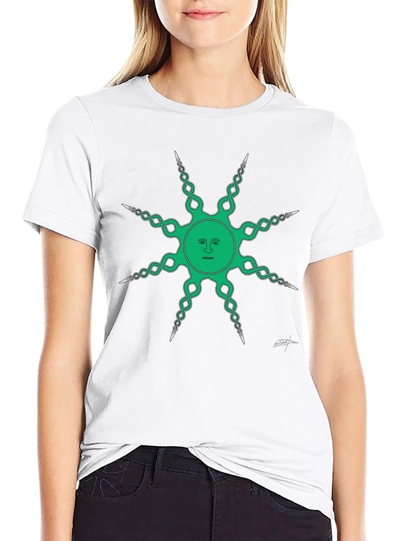 Graphic Tee: Sun with Twisted Rays