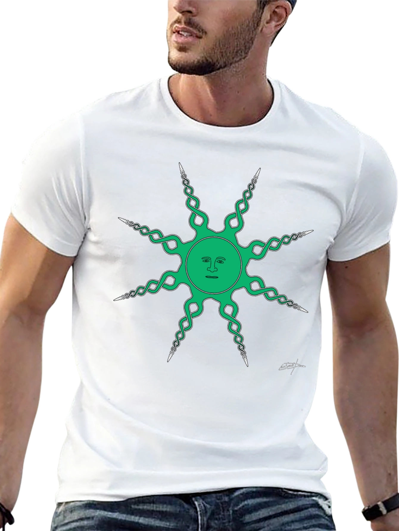 Graphic Tee: Sun with Twisted Rays