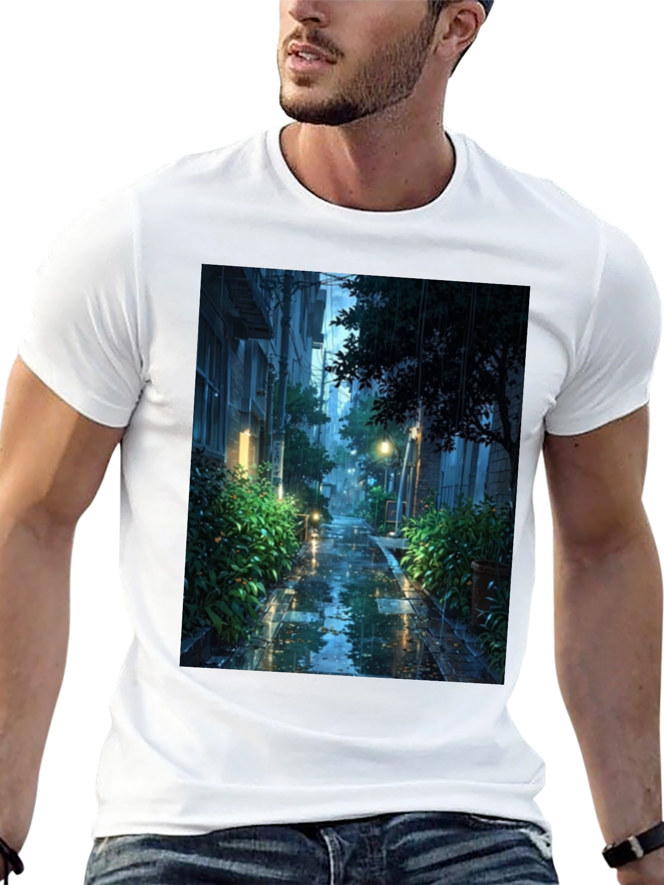 Rainy City Street T-Shirt