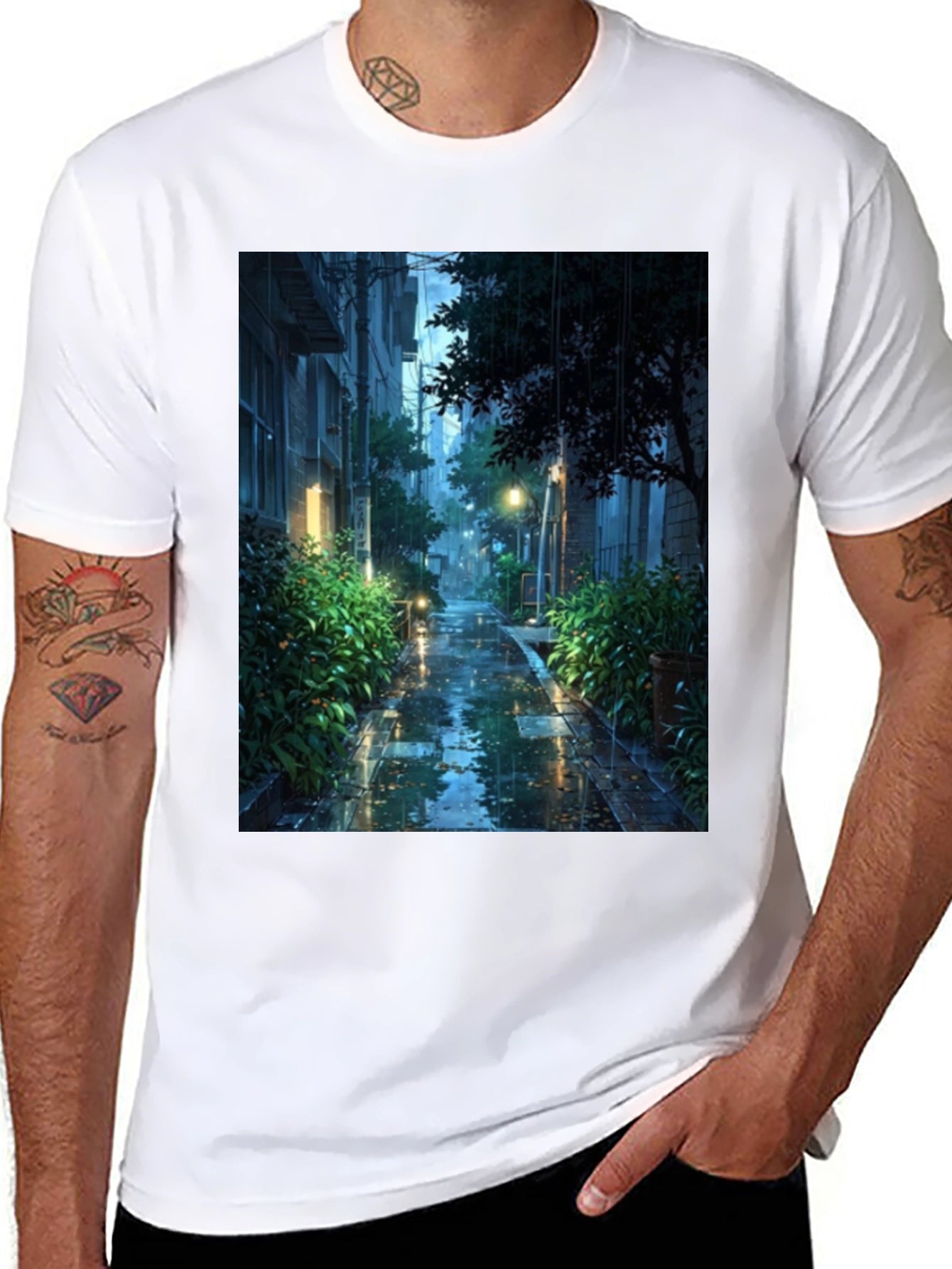 Rainy City Street T-Shirt