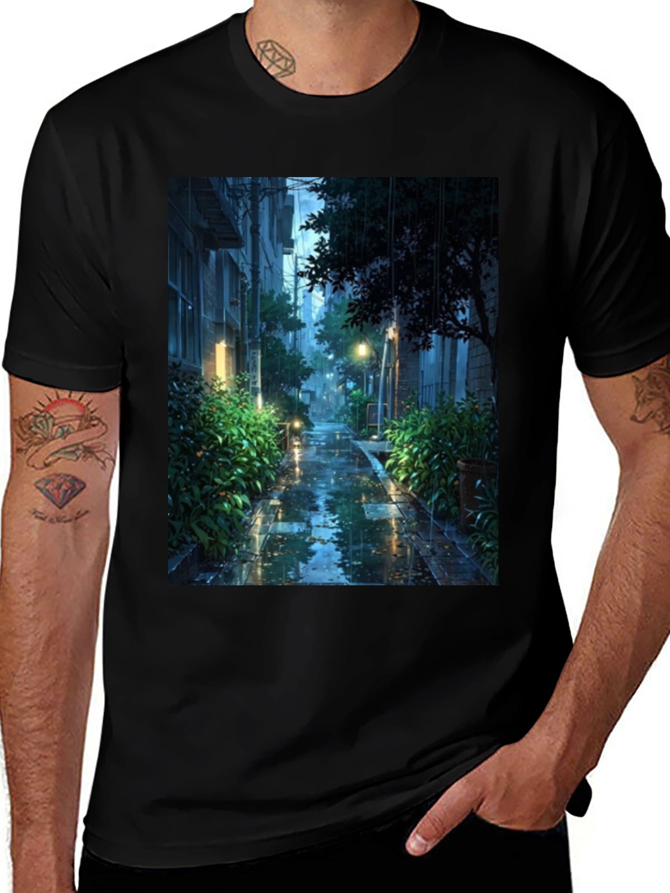 Rainy City Street T-Shirt
