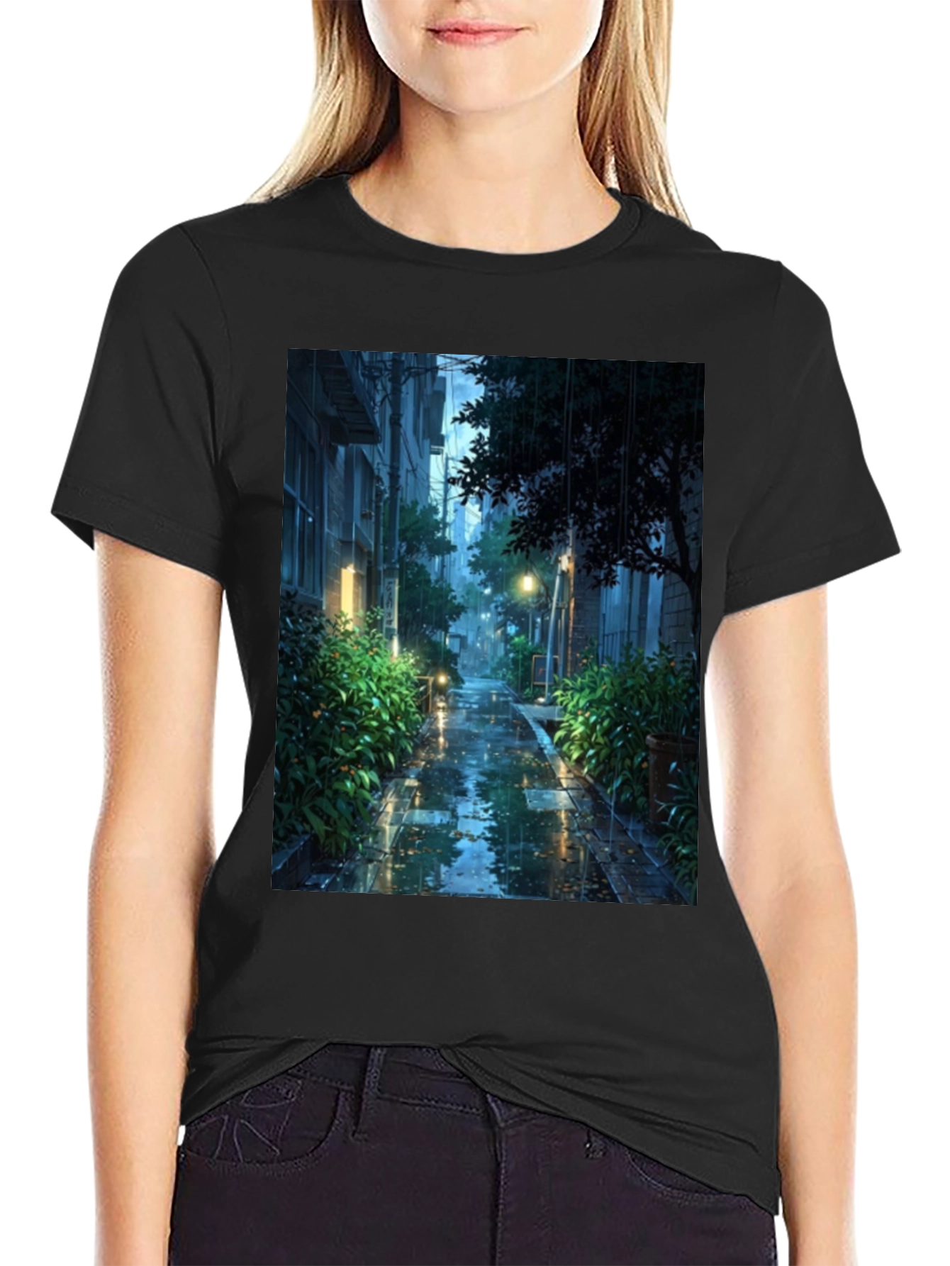 Rainy City Street T-Shirt