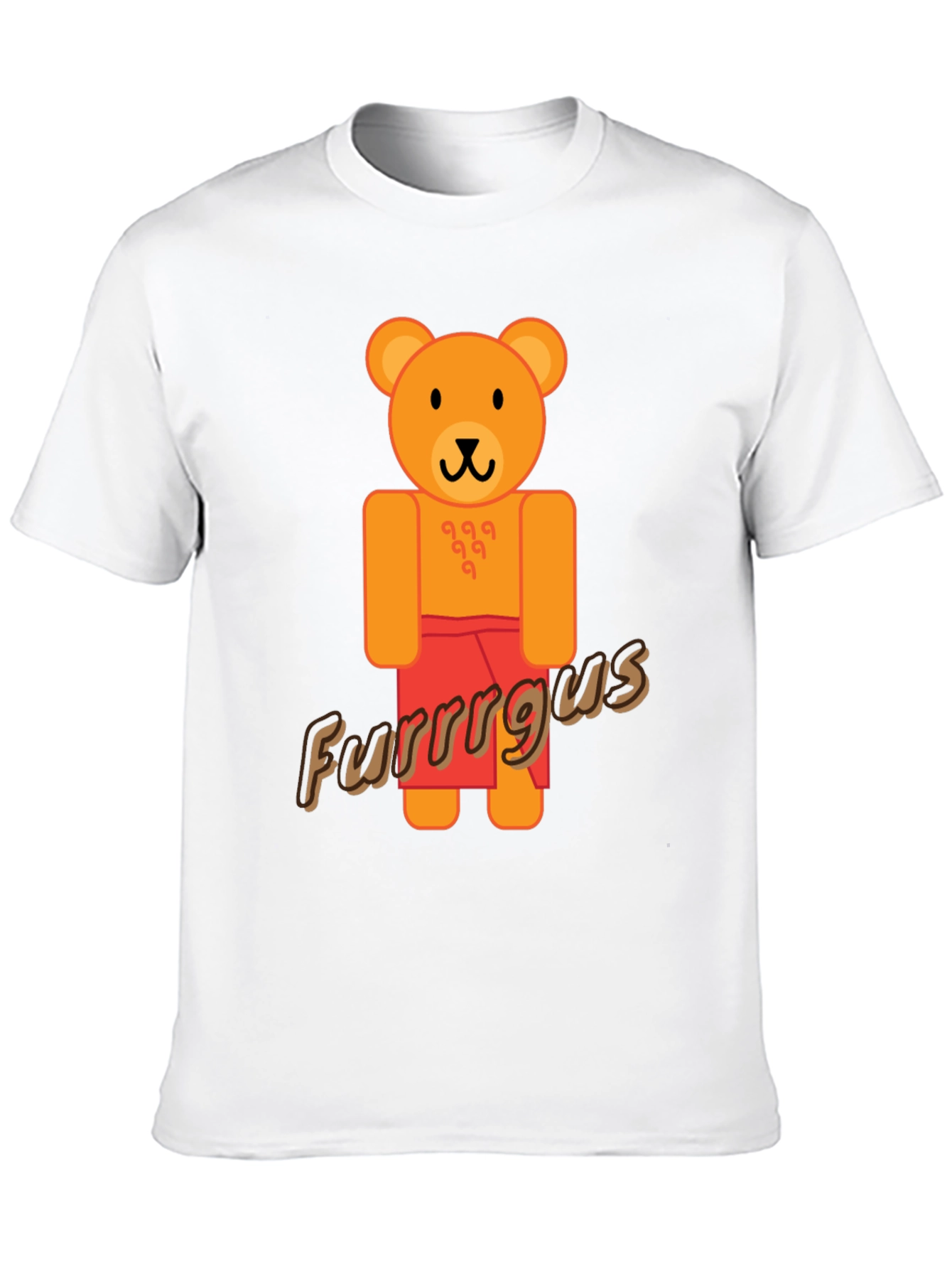 Cute Cartoon Bear Graphic Black T-Shirt