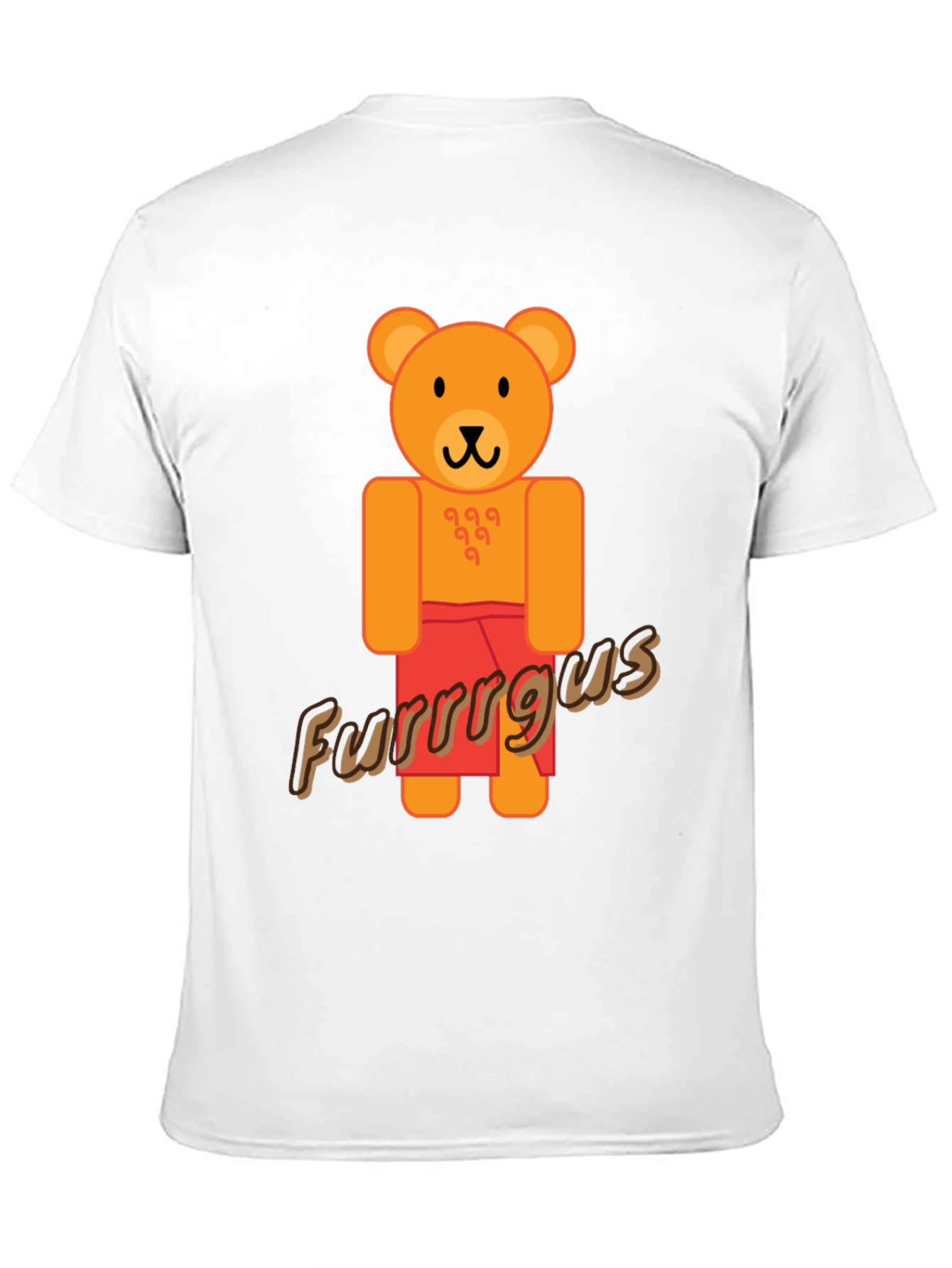 Cute Cartoon Bear Graphic Black T-Shirt